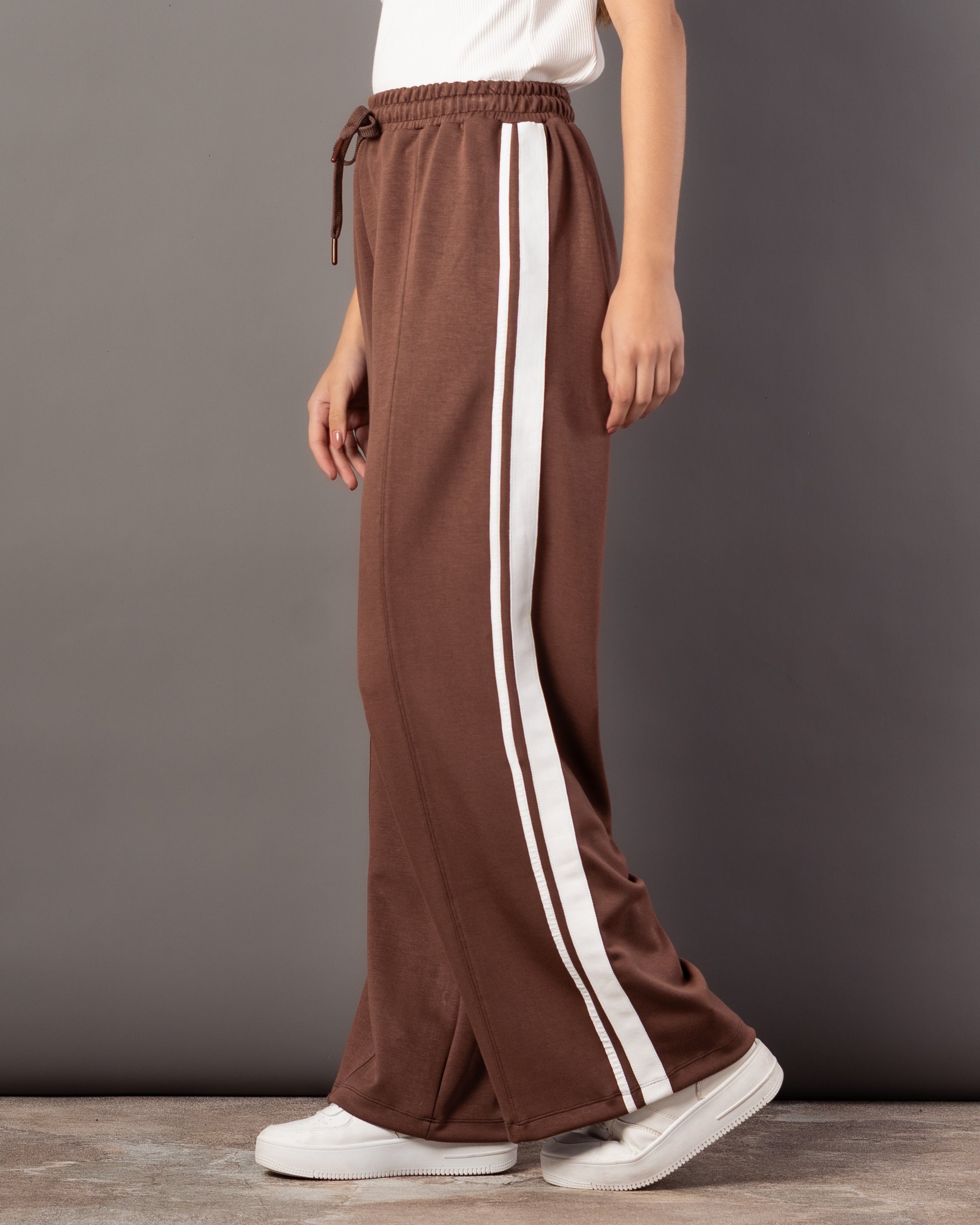 Drawstring Waist Trouser – Vertical Leg Stripe