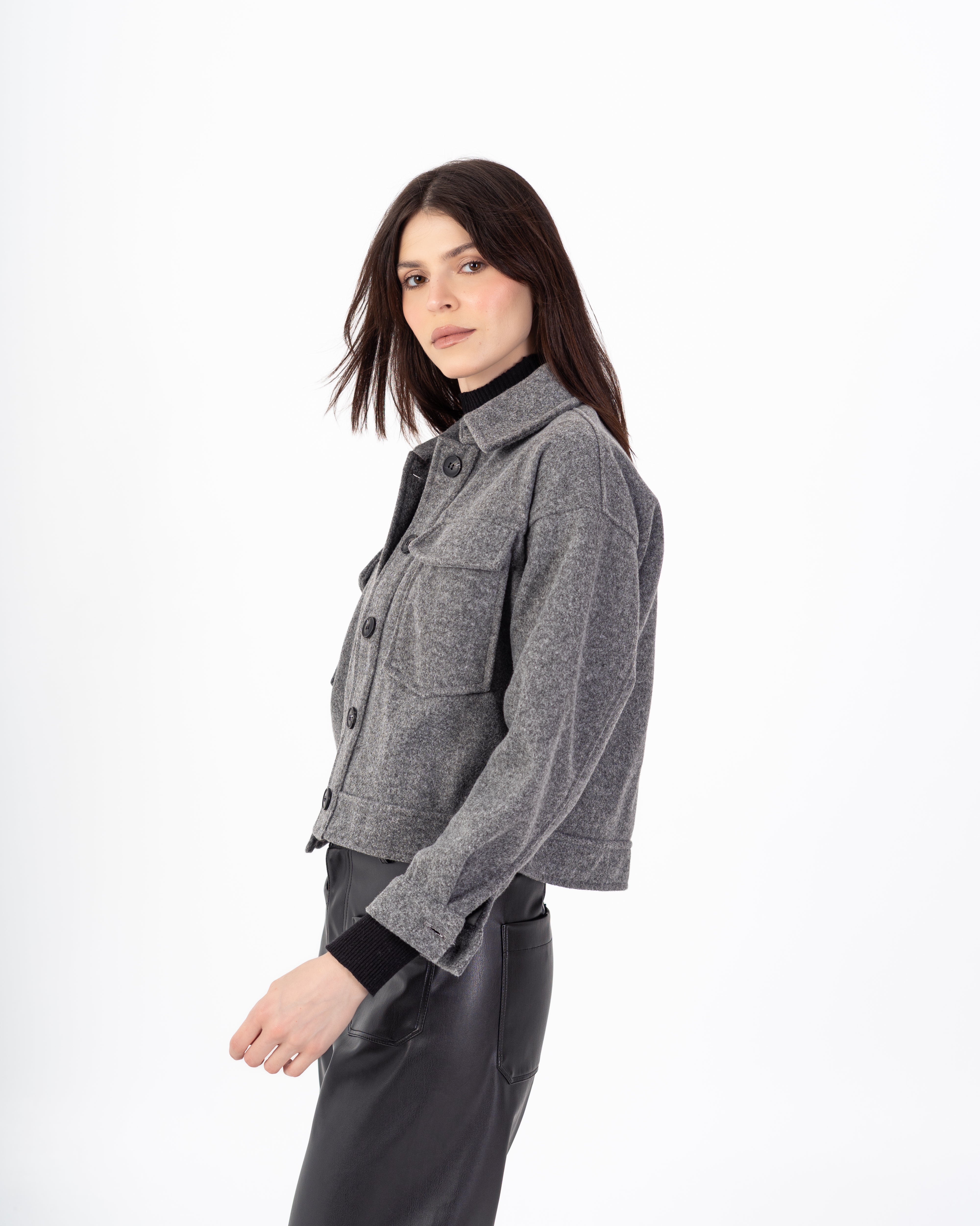 جاكيت صوف – قصير (جيوب)