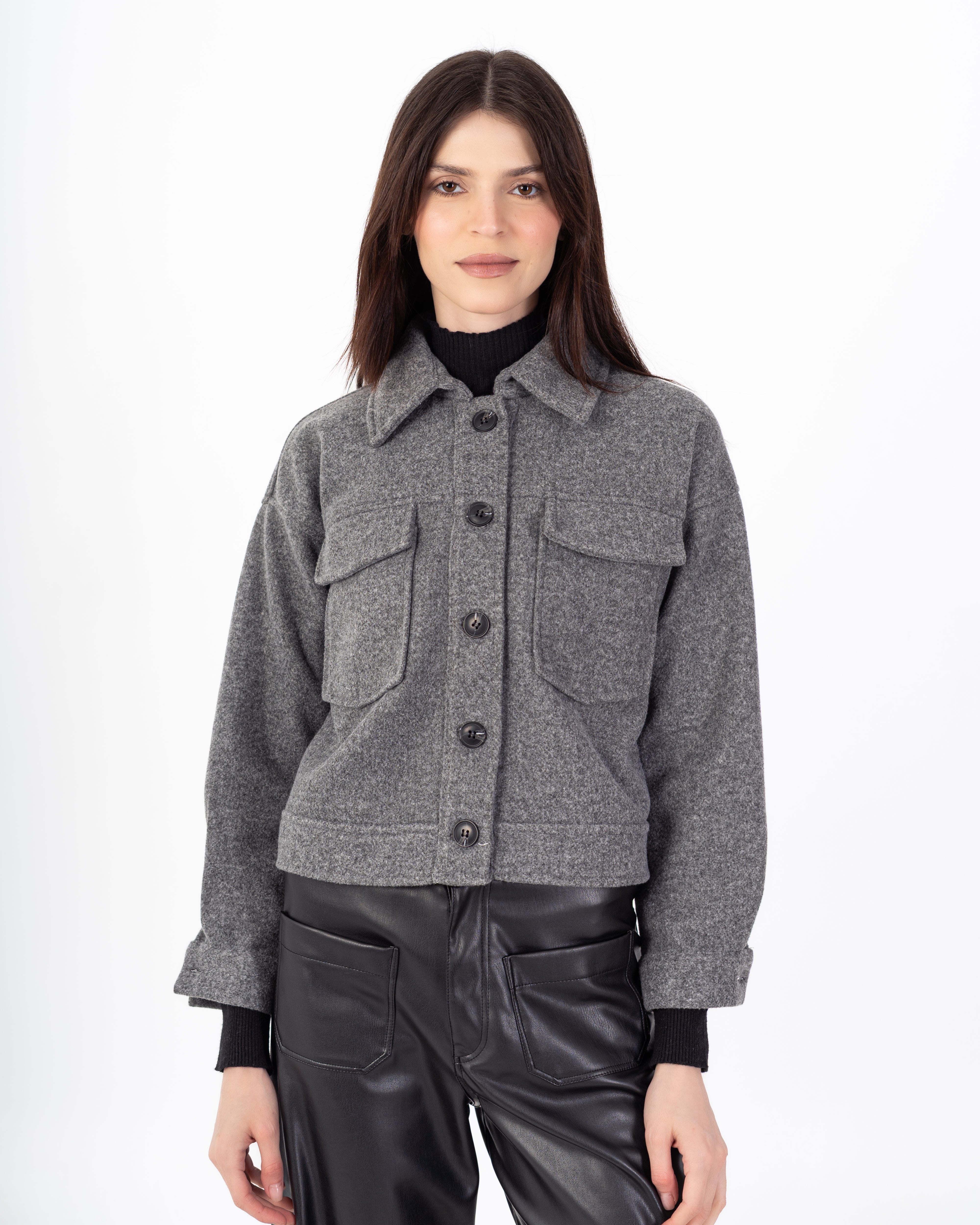 جاكيت صوف – قصير (جيوب)