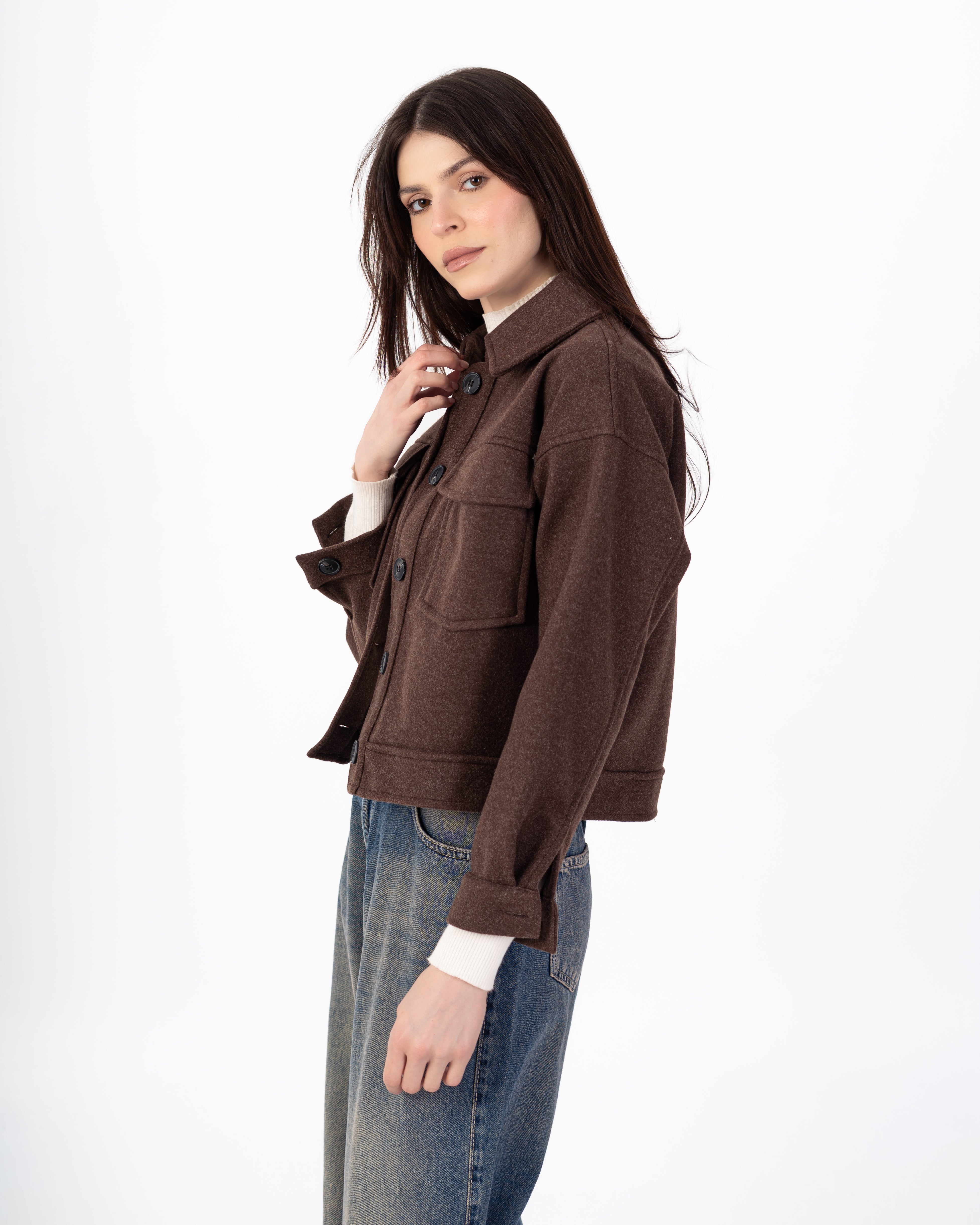 جاكيت صوف – قصير (جيوب)