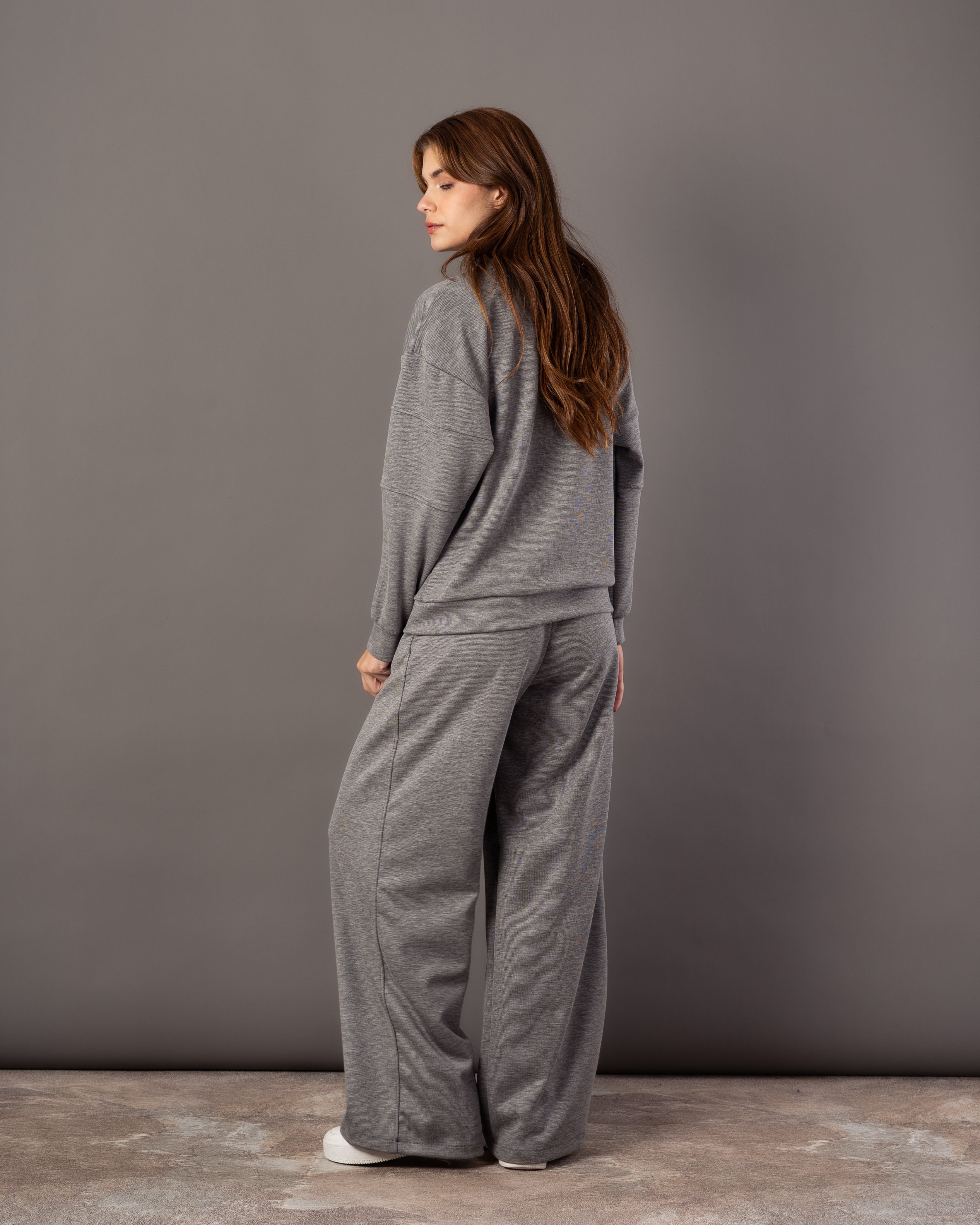 Plain Sweatshirt – Zip Neck (Chest & Sleeve Stripe)