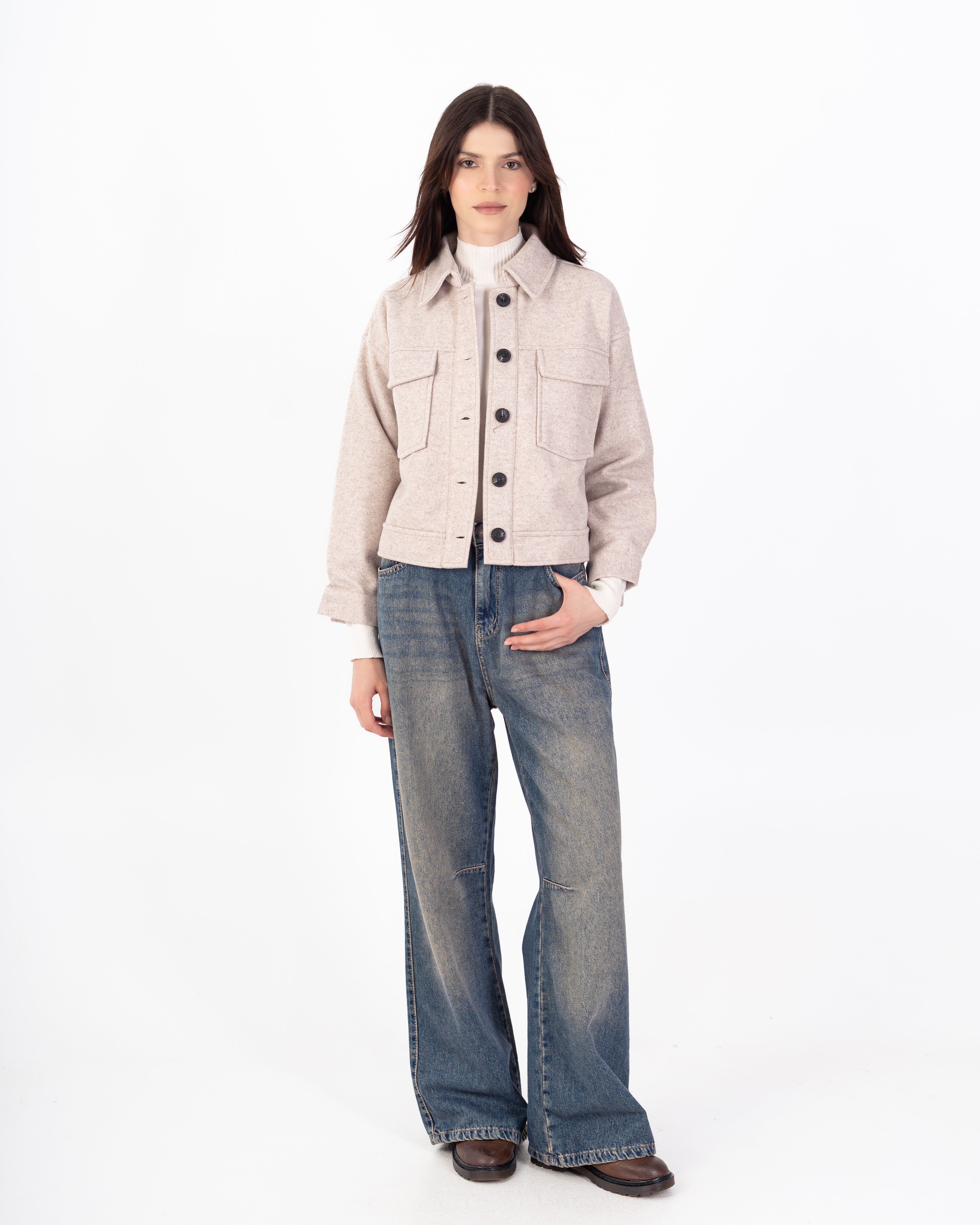 جاكيت صوف – قصير (جيوب)