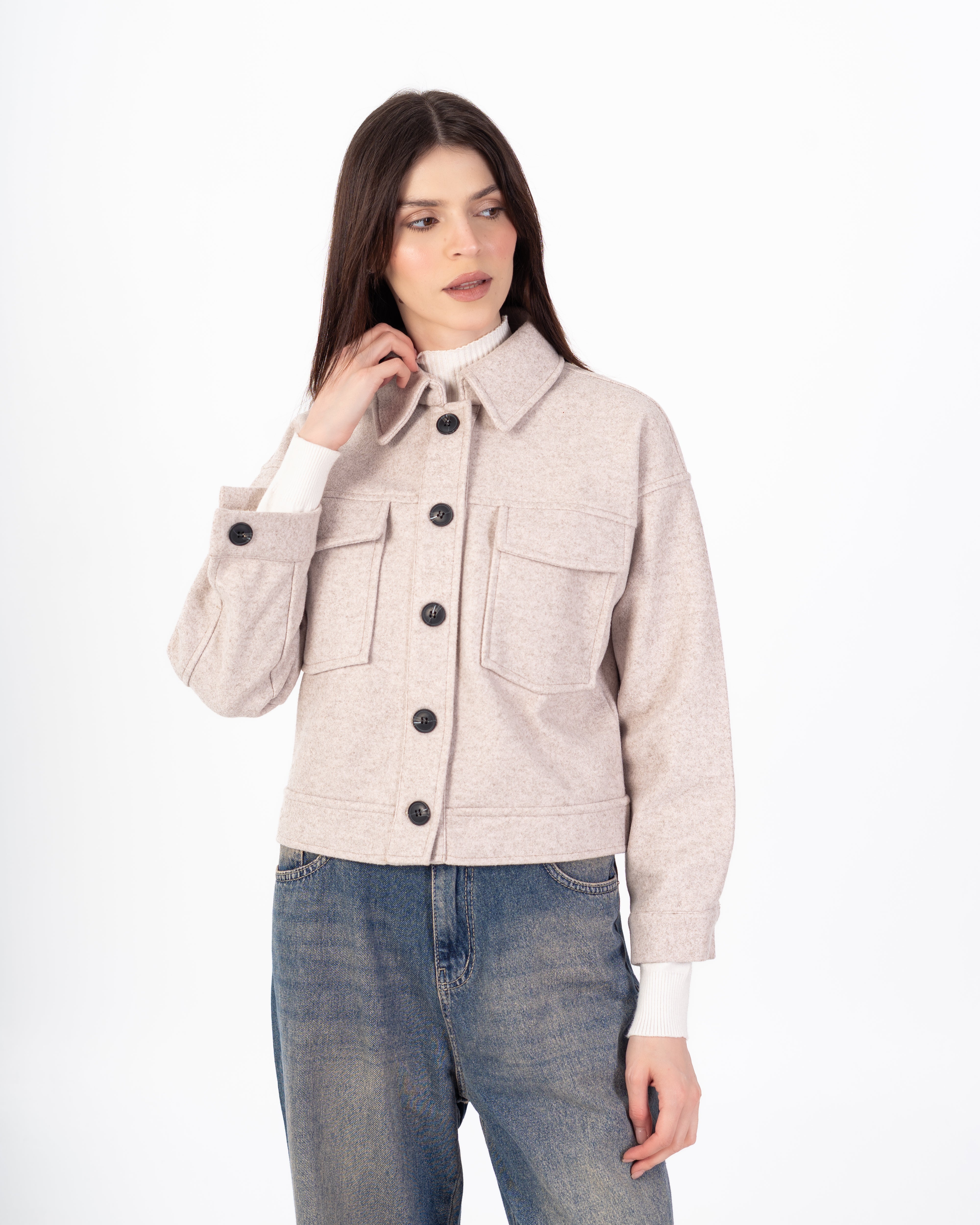 جاكيت صوف – قصير (جيوب)