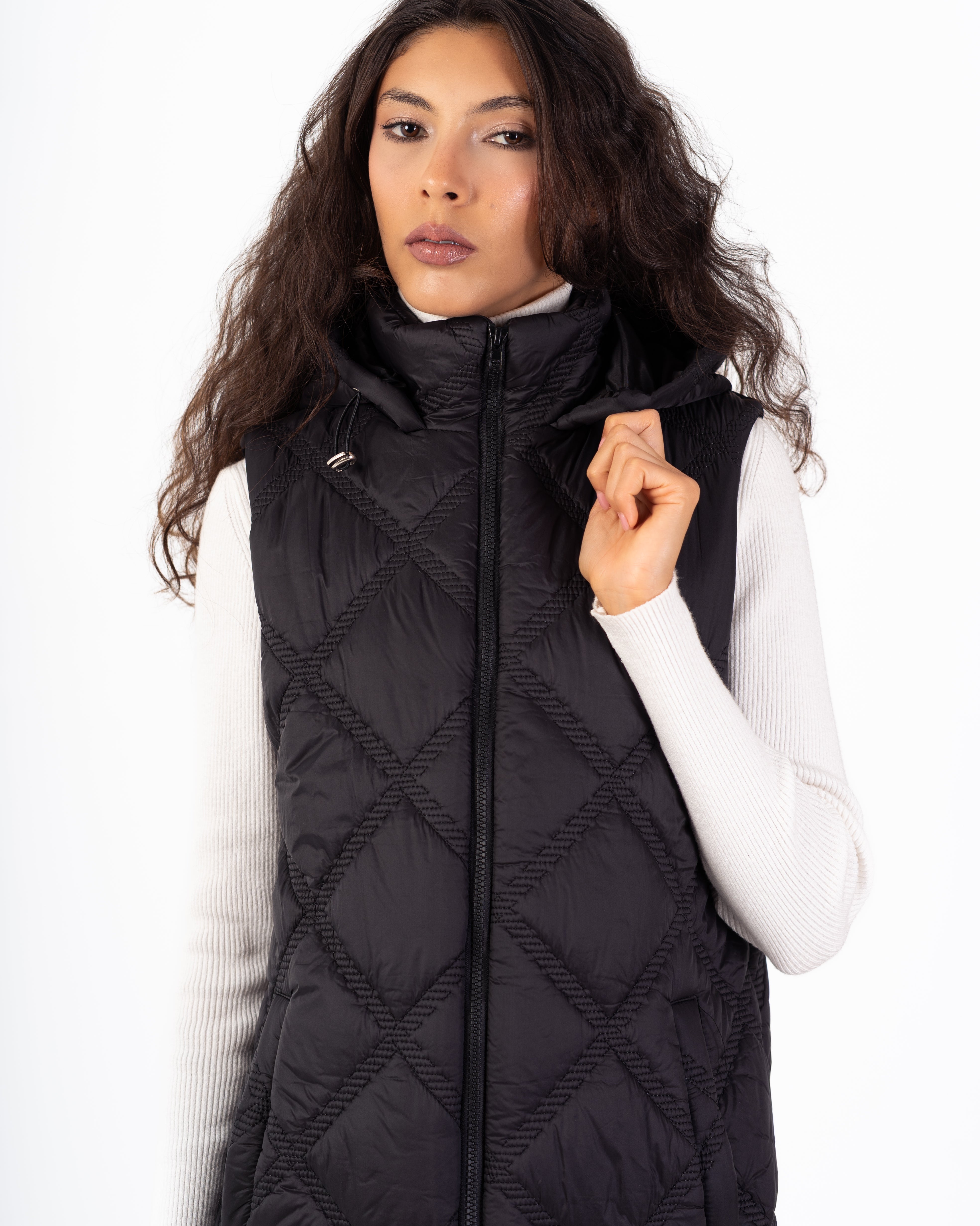 سترة مبطنة – طويلة (خياطة مثلثة صغيرة)