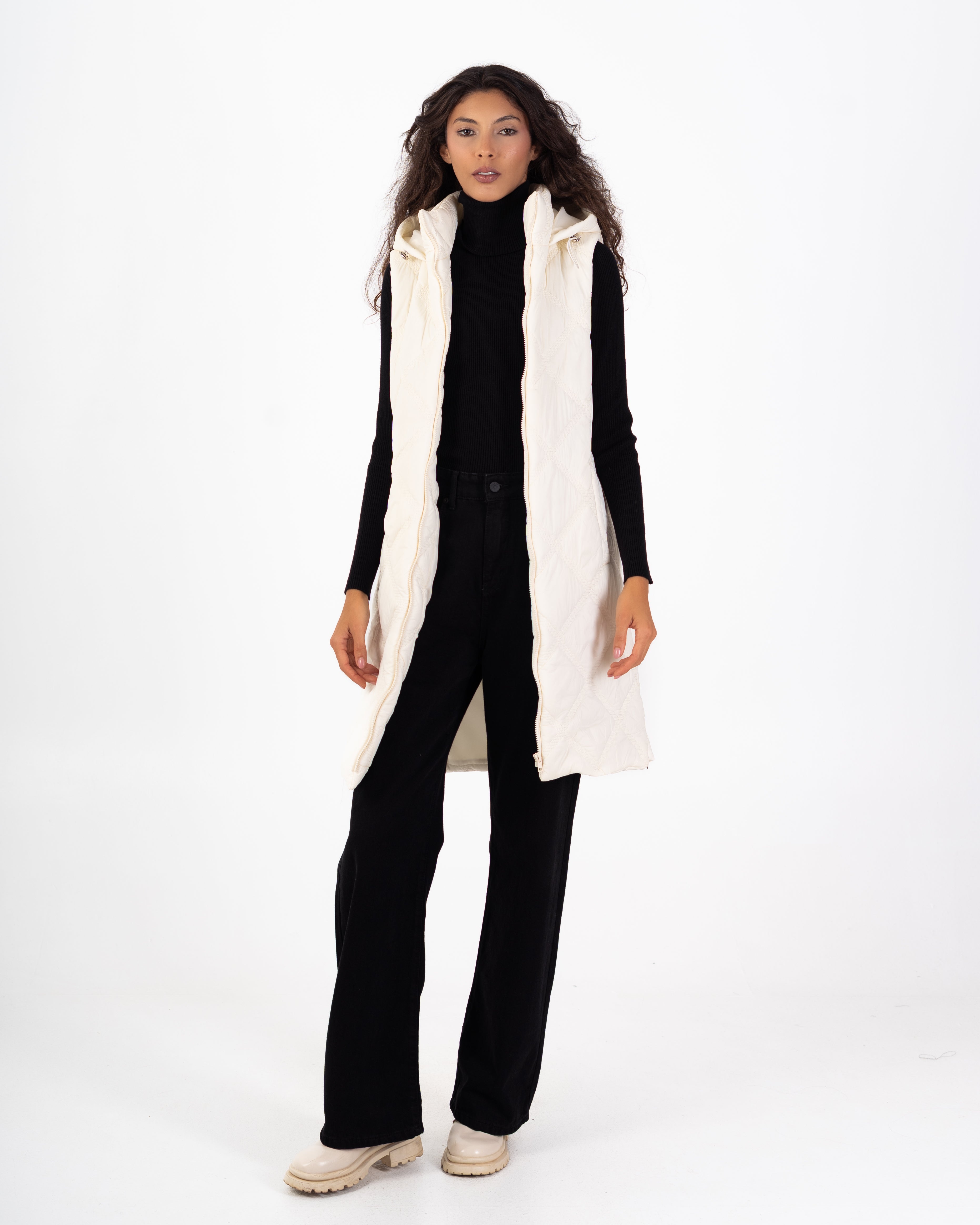 سترة مبطنة – طويلة (خياطة مثلثة صغيرة)