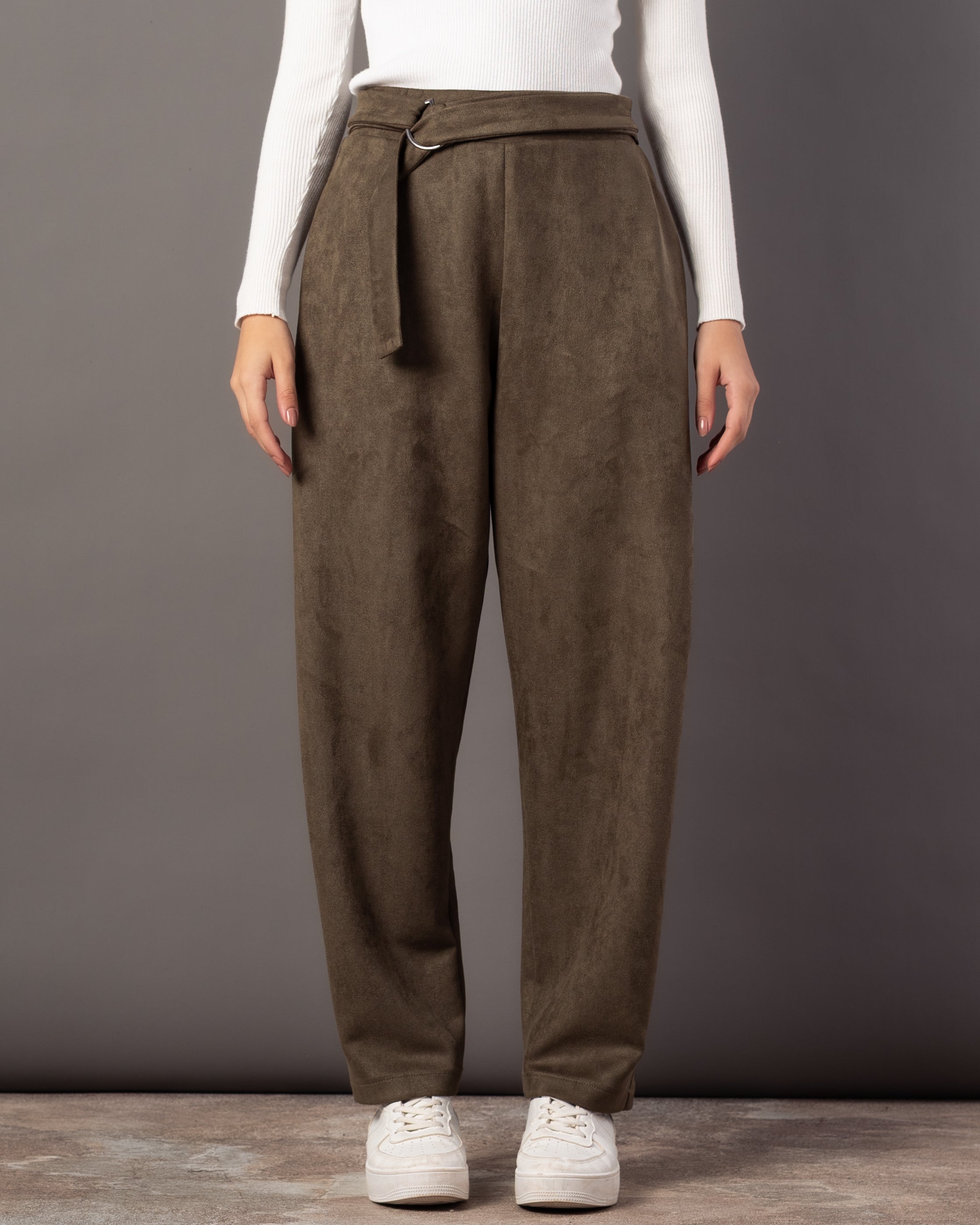 Plain Trouser – With Belt (Boyfriend Fit)