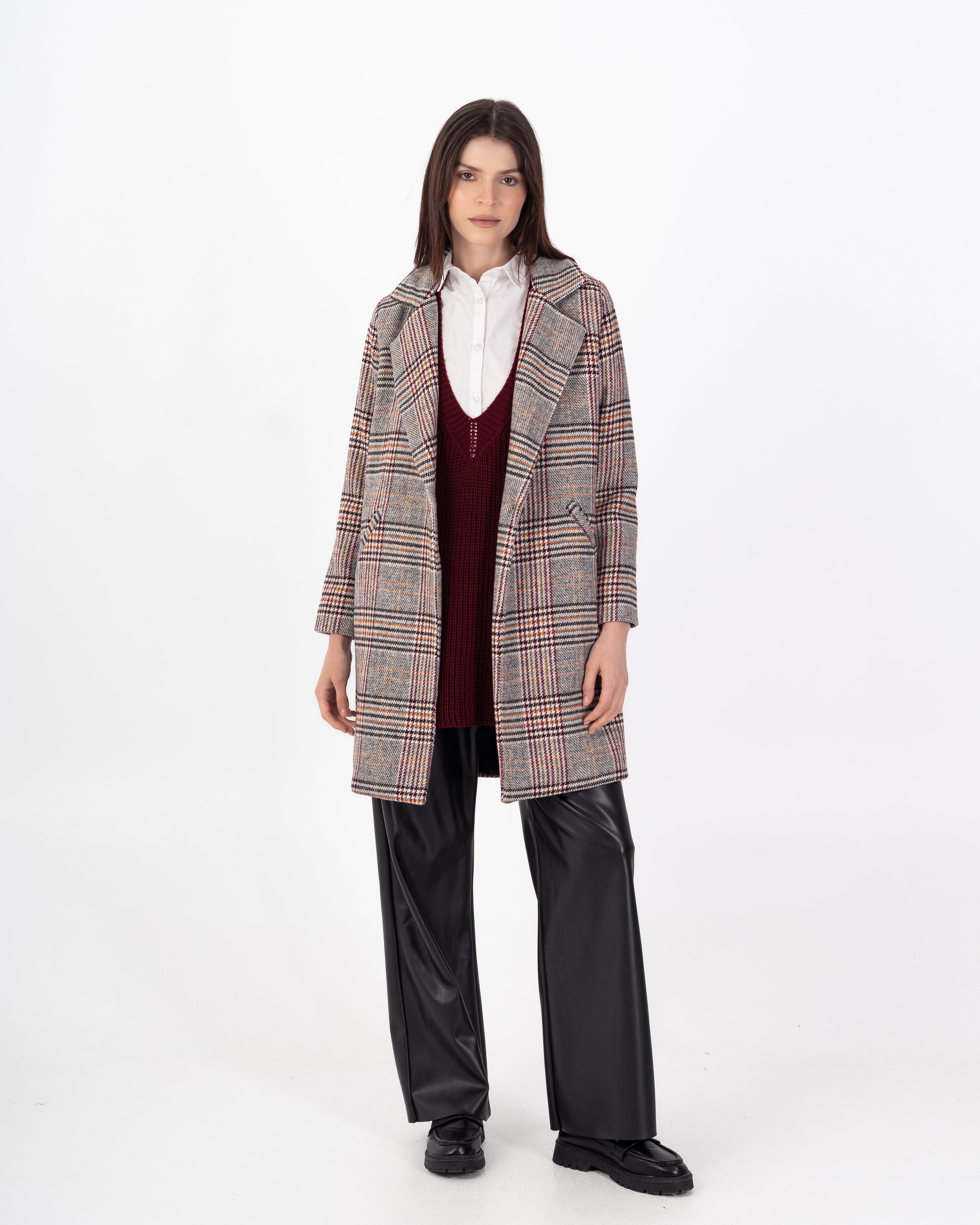 جاكيت صوف – منقوش (طويل)