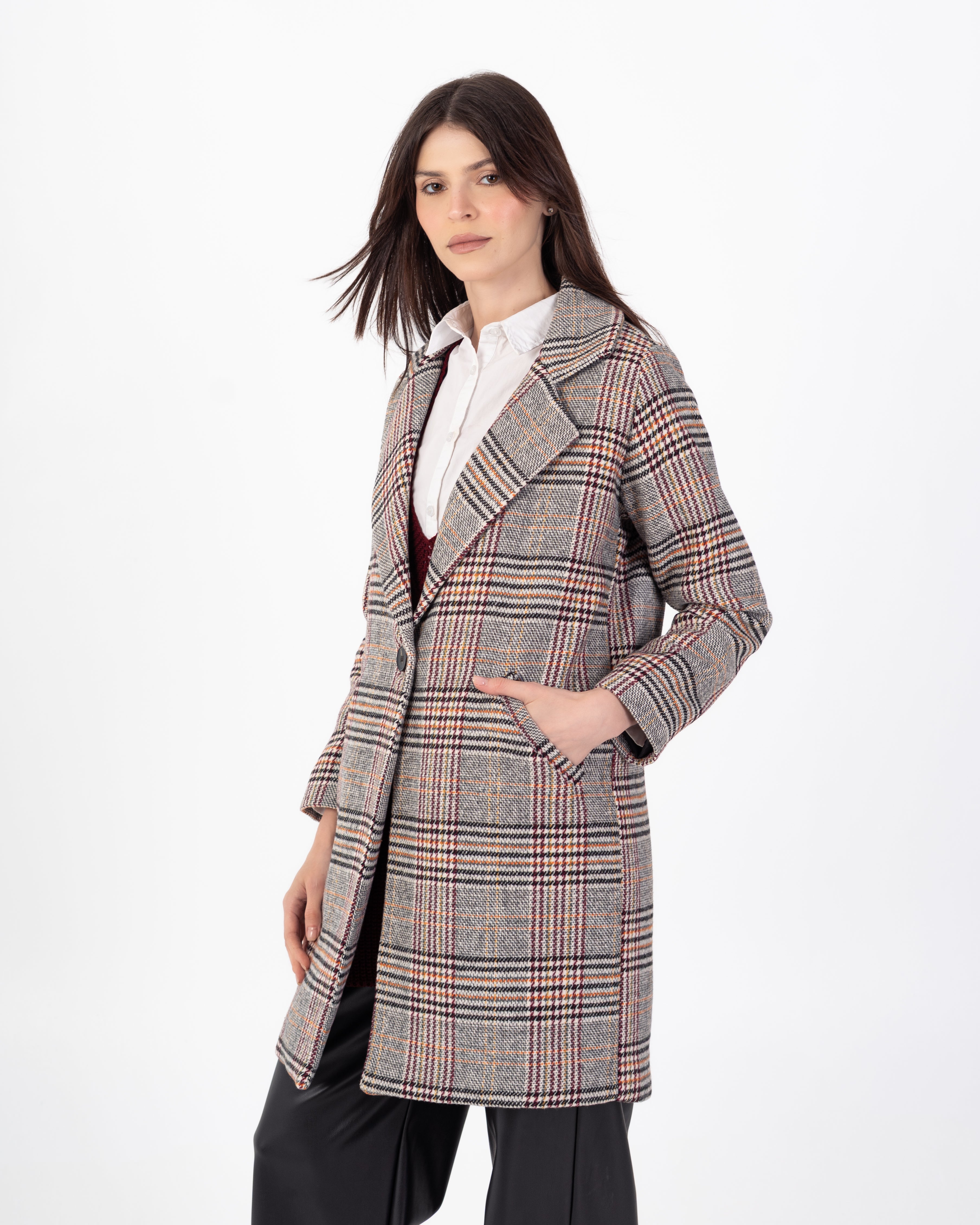 جاكيت صوف – منقوش (طويل)