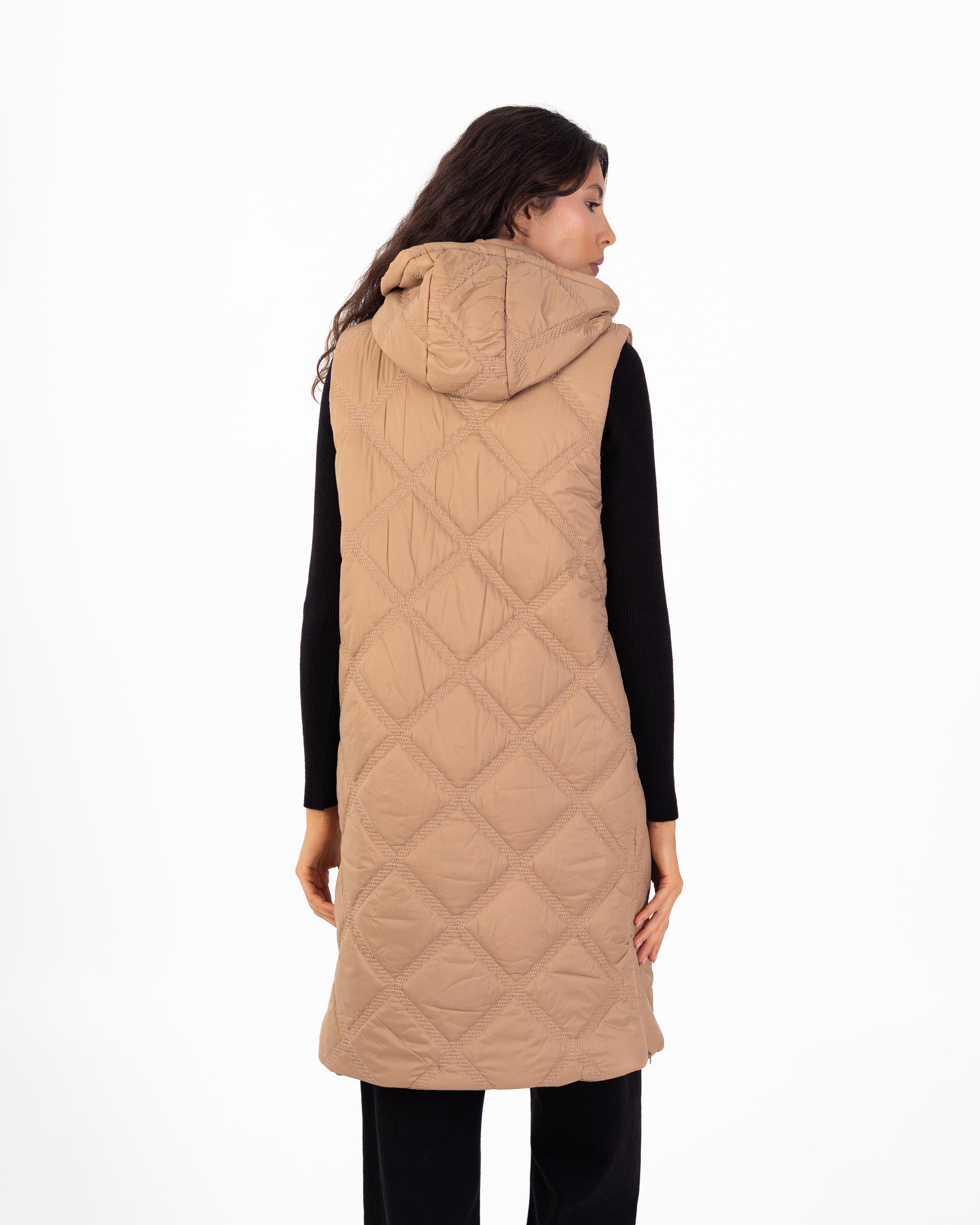 سترة مبطنة – طويلة (خياطة مثلثة صغيرة)