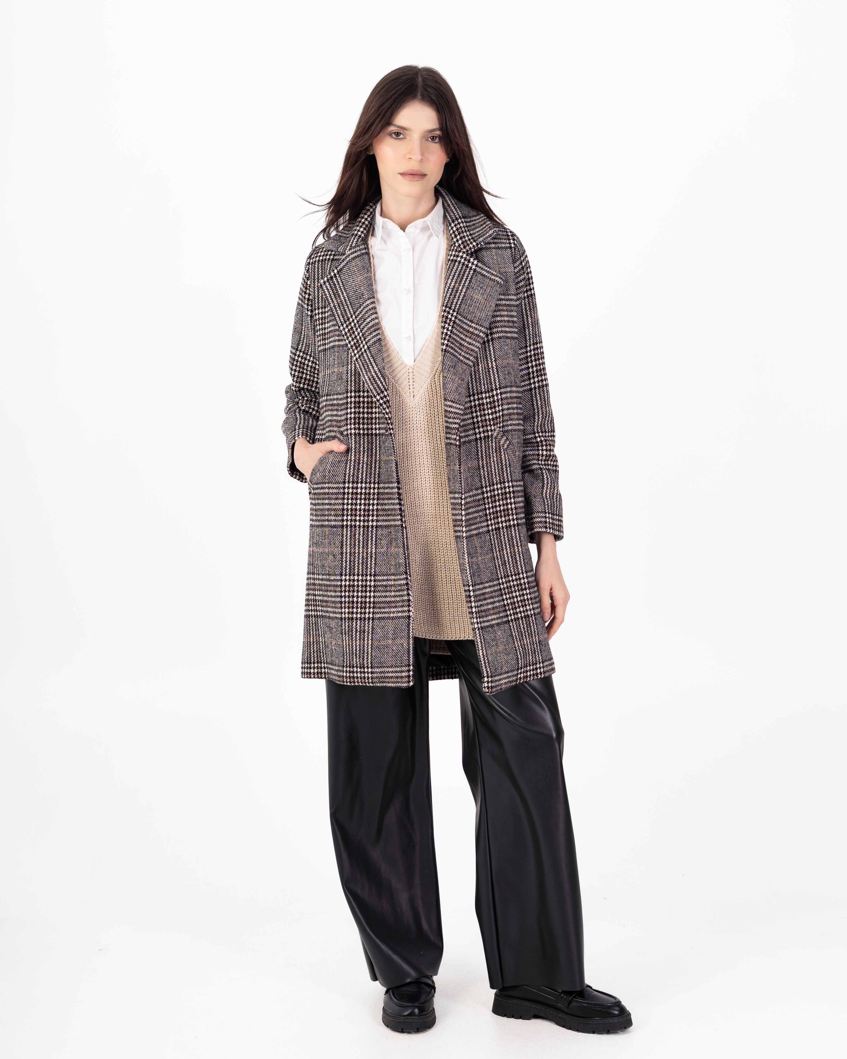 جاكيت صوف – منقوش (طويل)