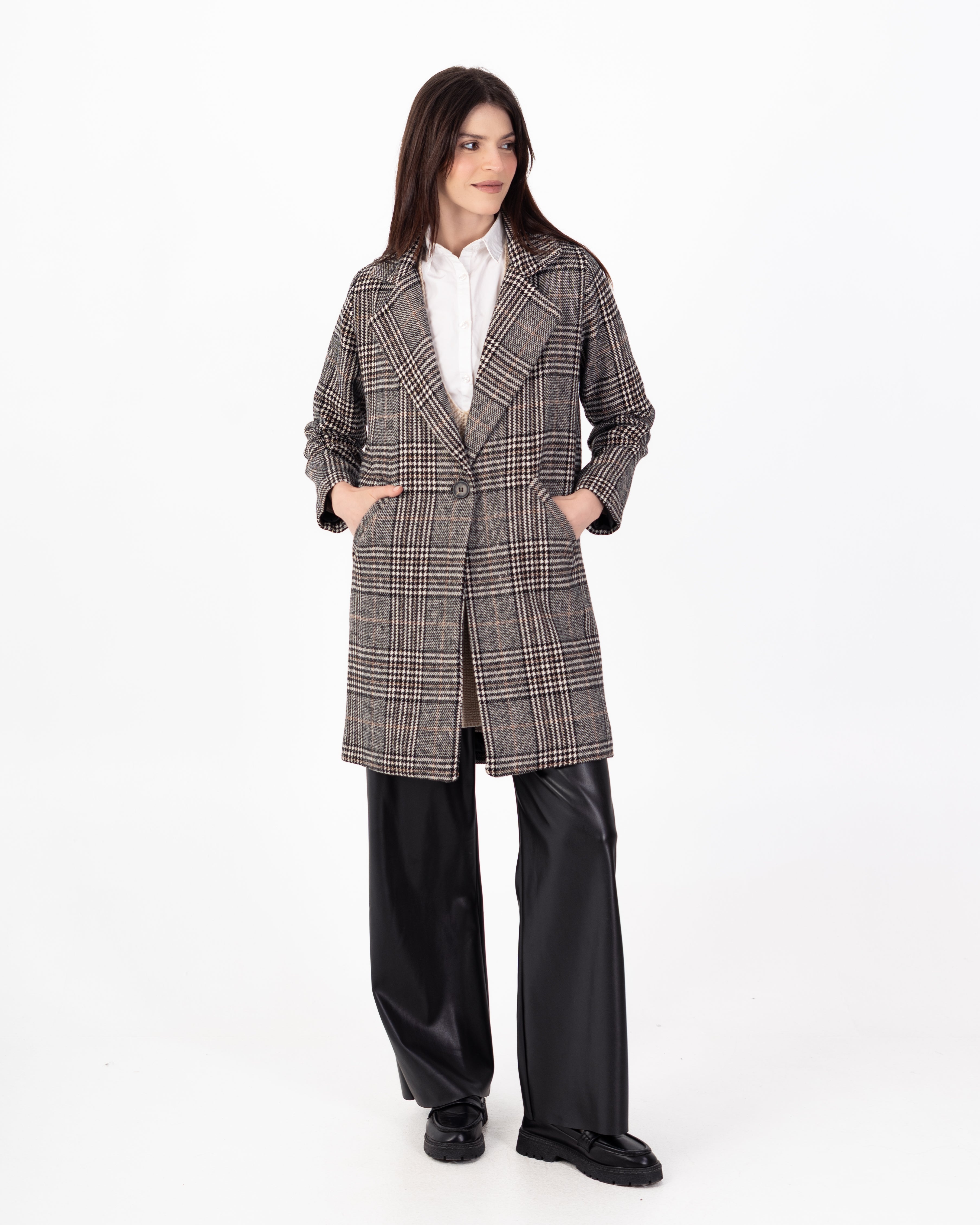 جاكيت صوف – منقوش (طويل)