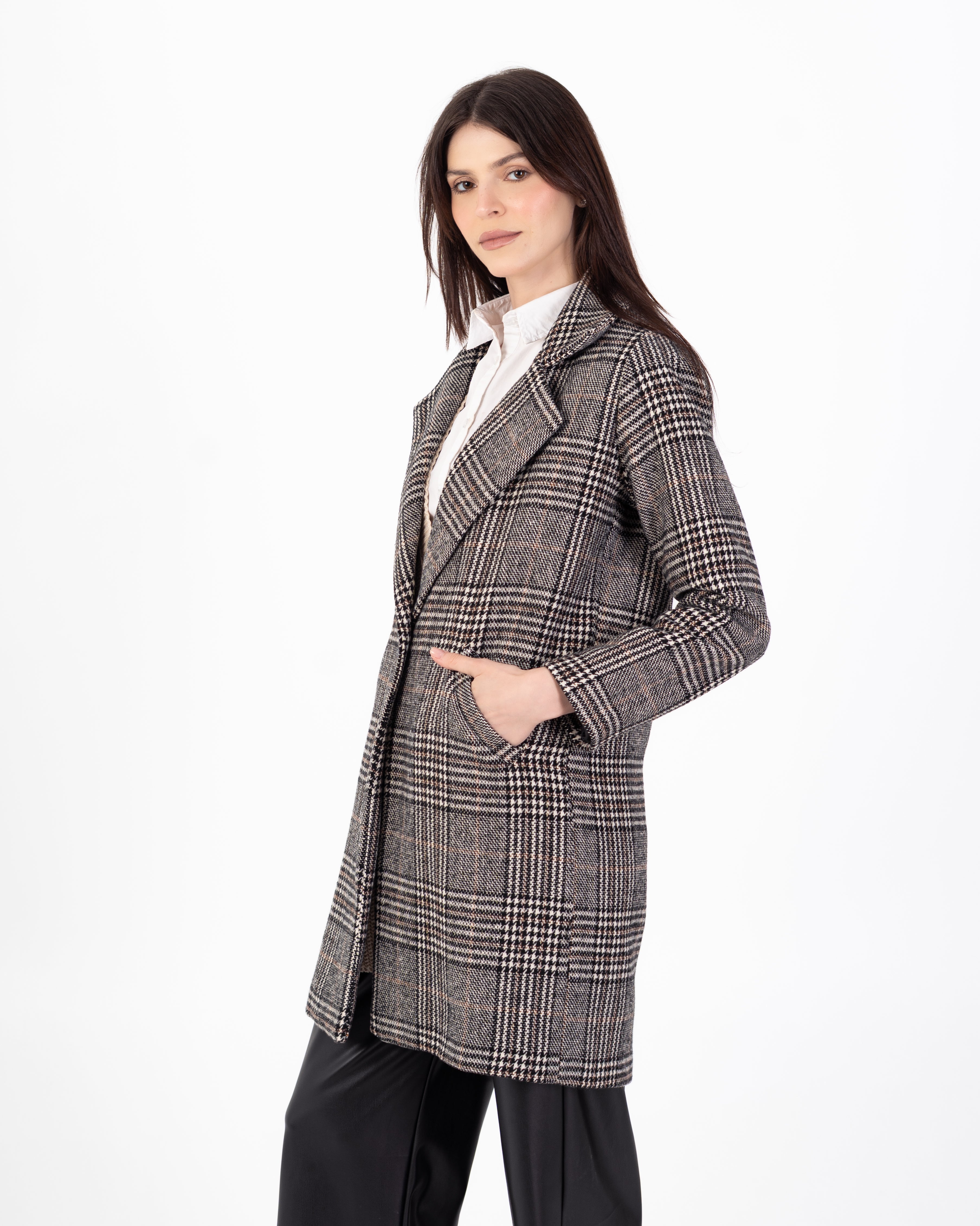 جاكيت صوف – منقوش (طويل)