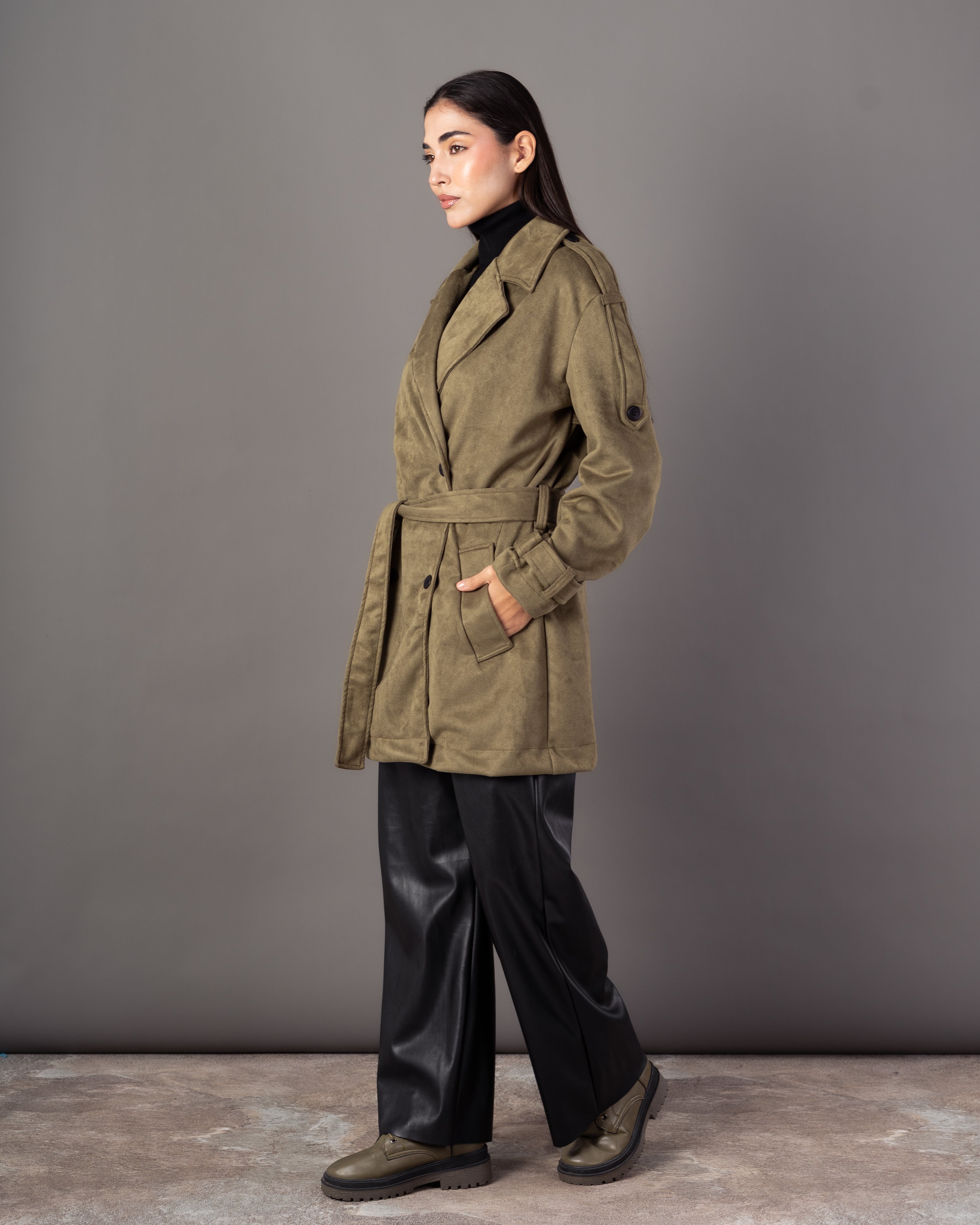 Soft-Fabric Jacket – Plain (With Belt)
