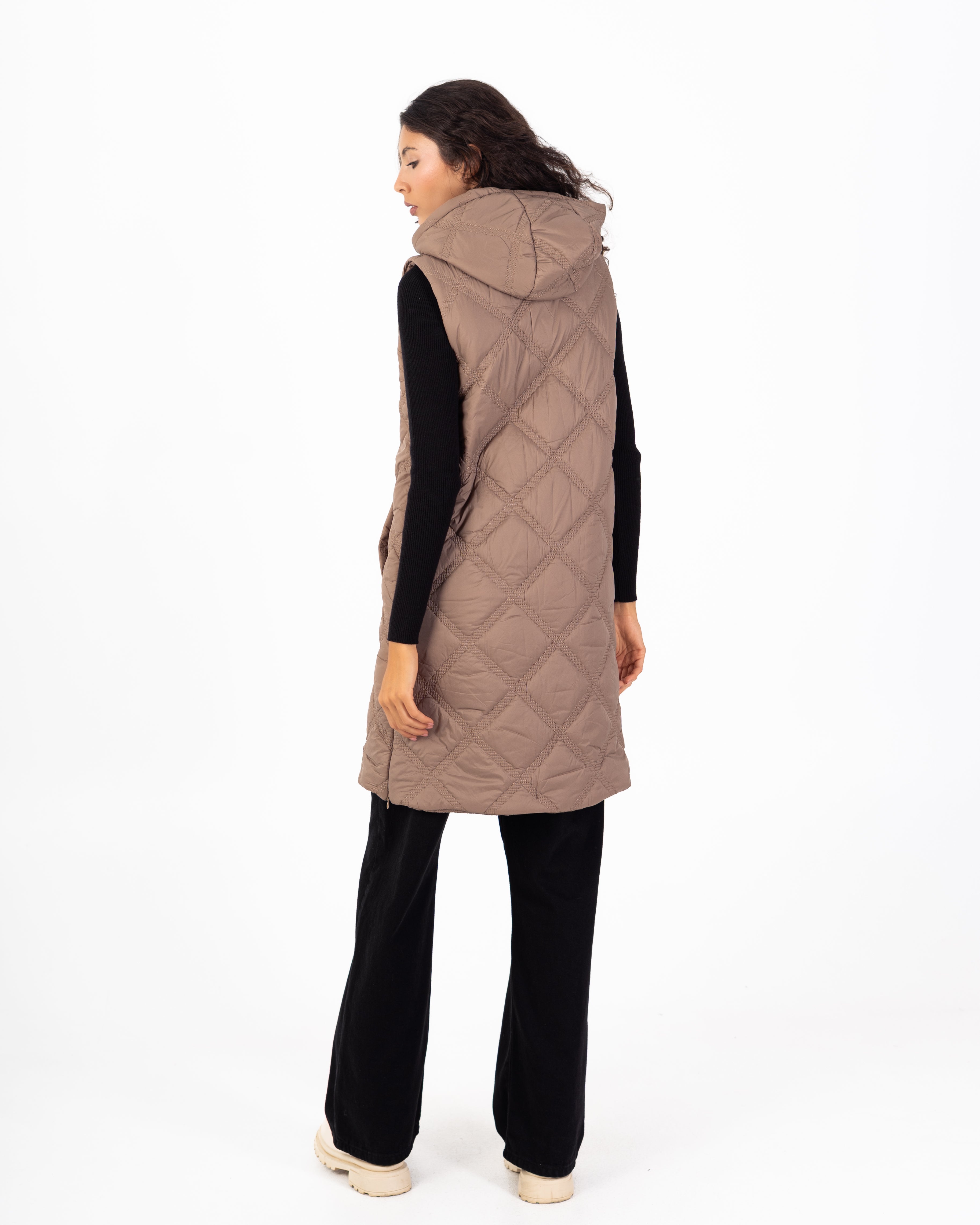 سترة مبطنة – طويلة (خياطة مثلثة صغيرة)