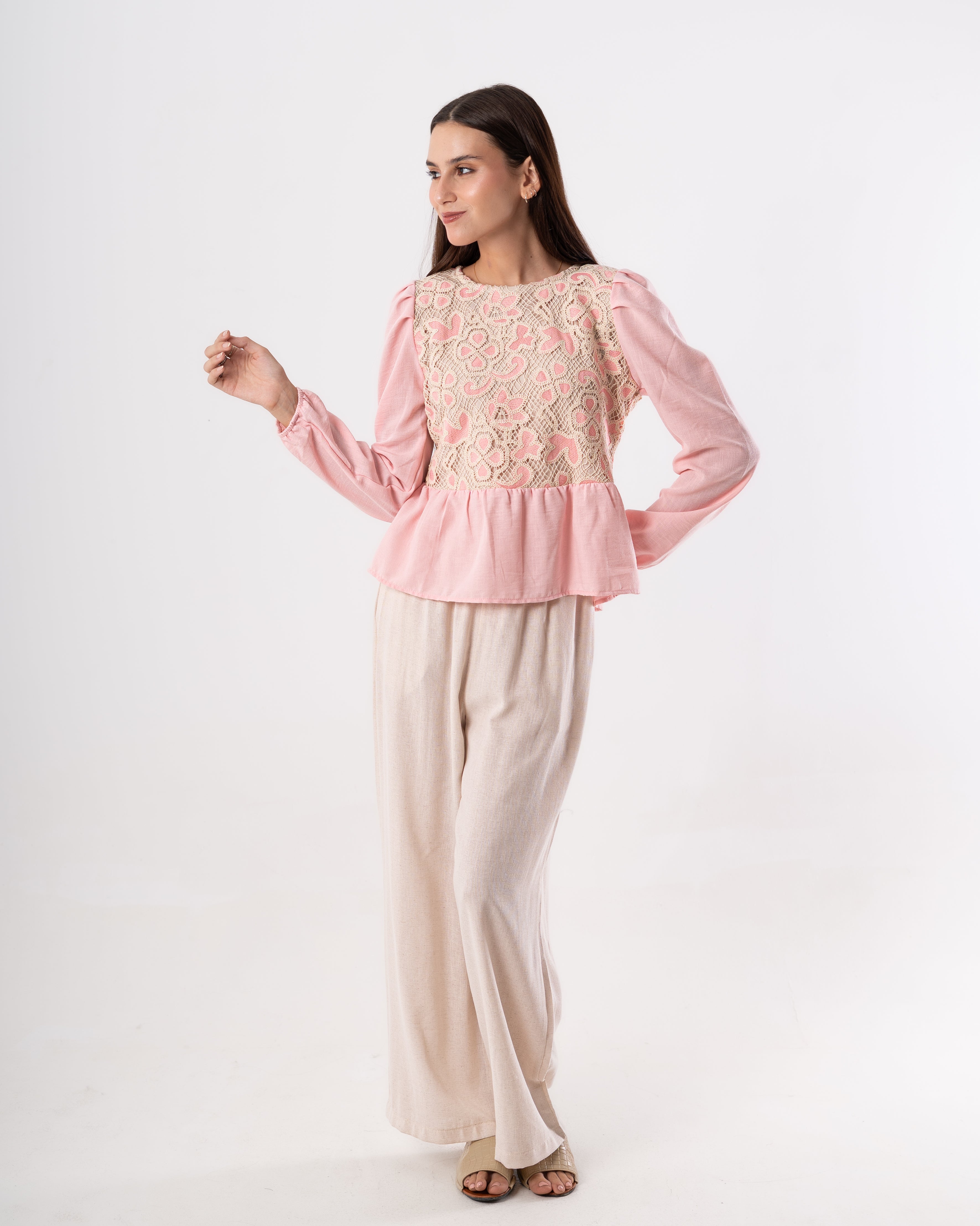 Embroidered Blouse – Short Floral Design
