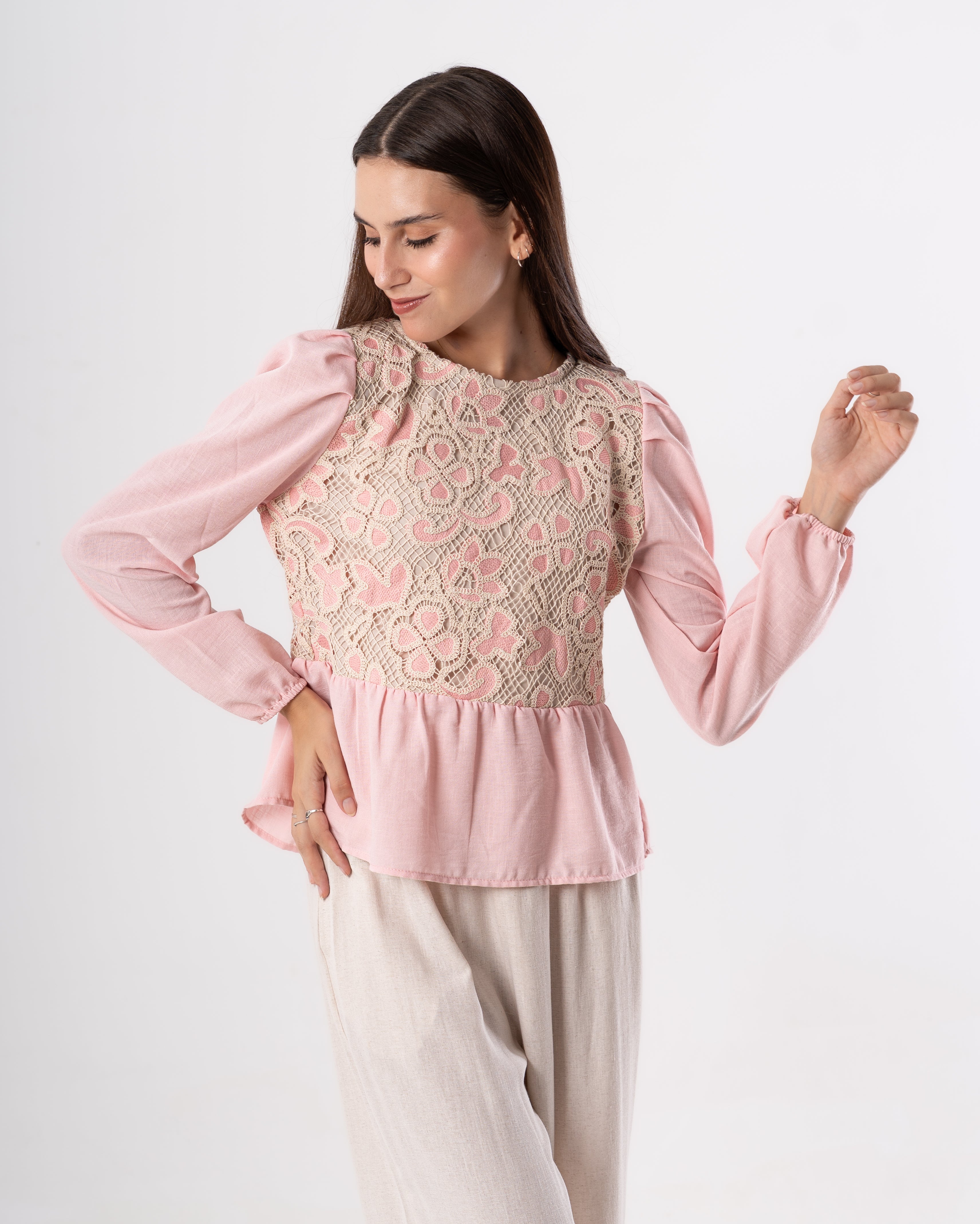 Embroidered Blouse – Short Floral Design