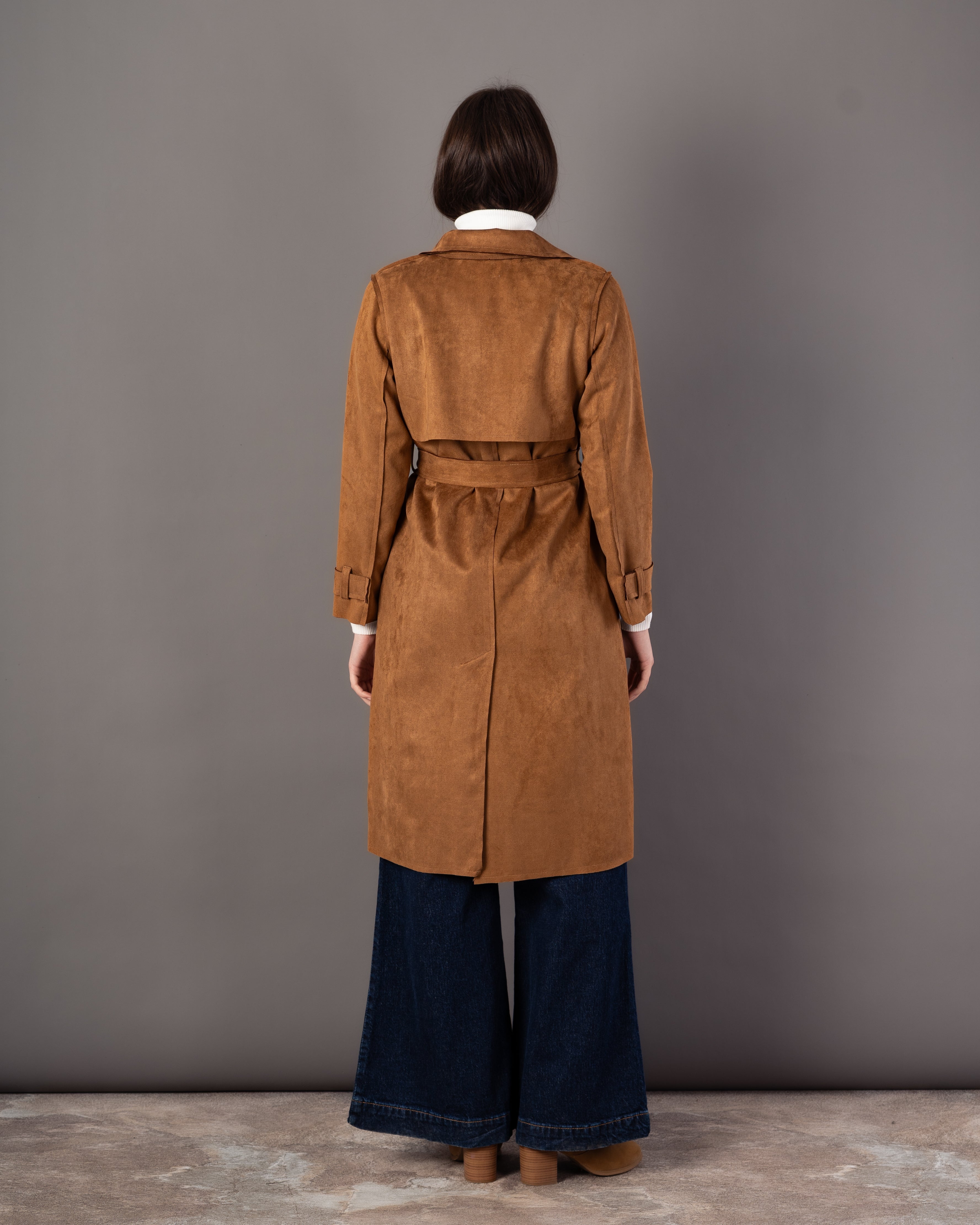 Trench Coat With Belt – (4 Center Buttons)