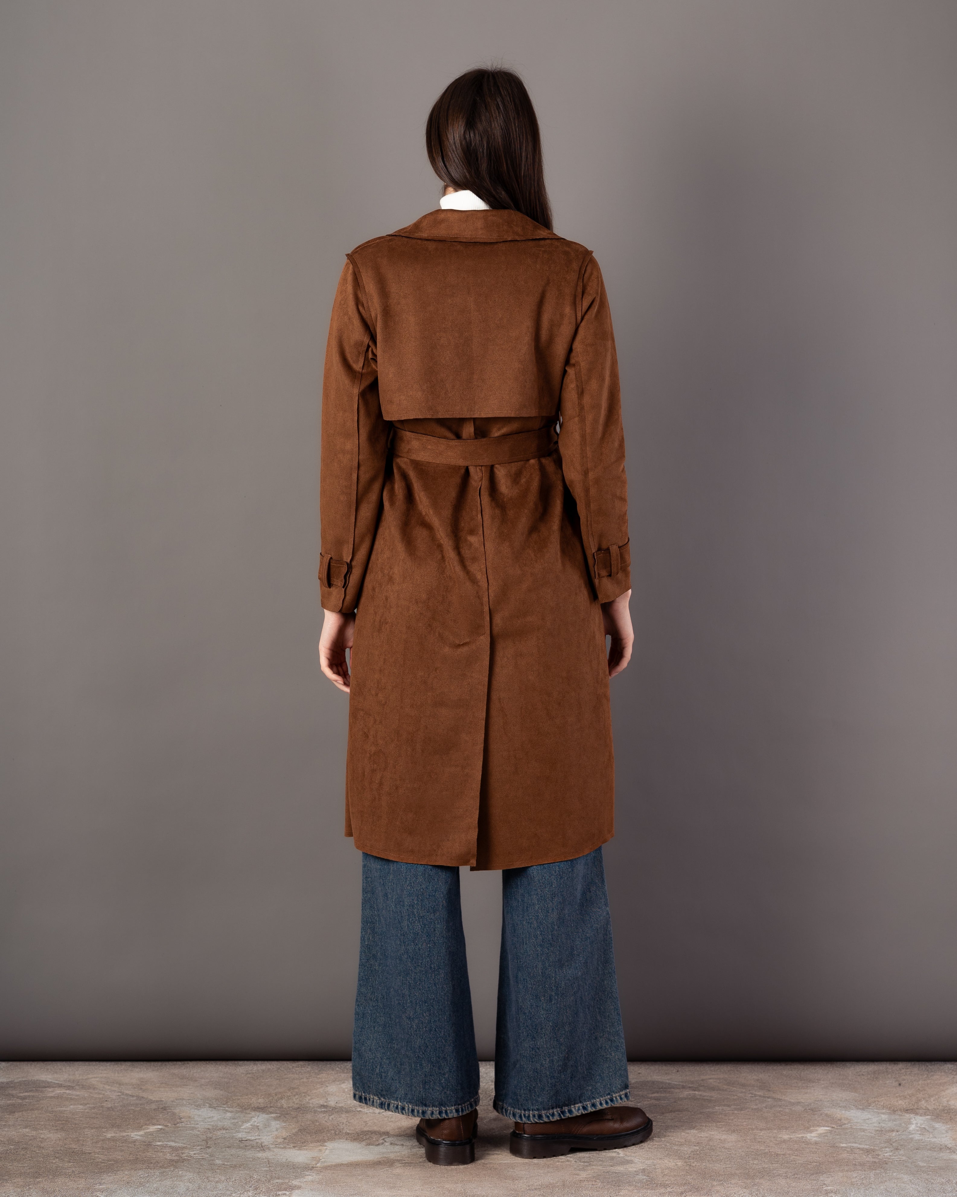 Trench Coat With Belt – (4 Center Buttons)