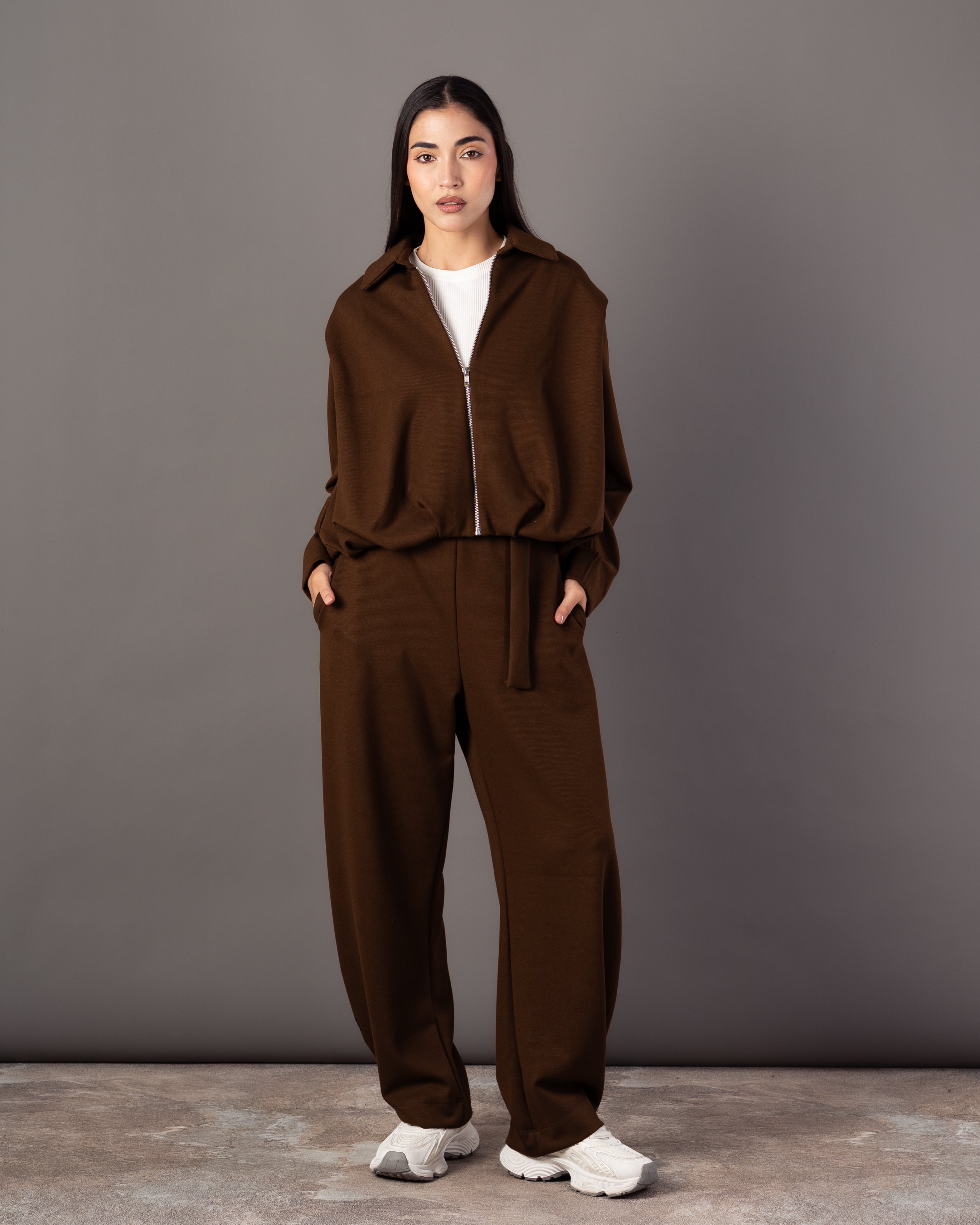 Zipper Sweatshirt – Plain (Collar)