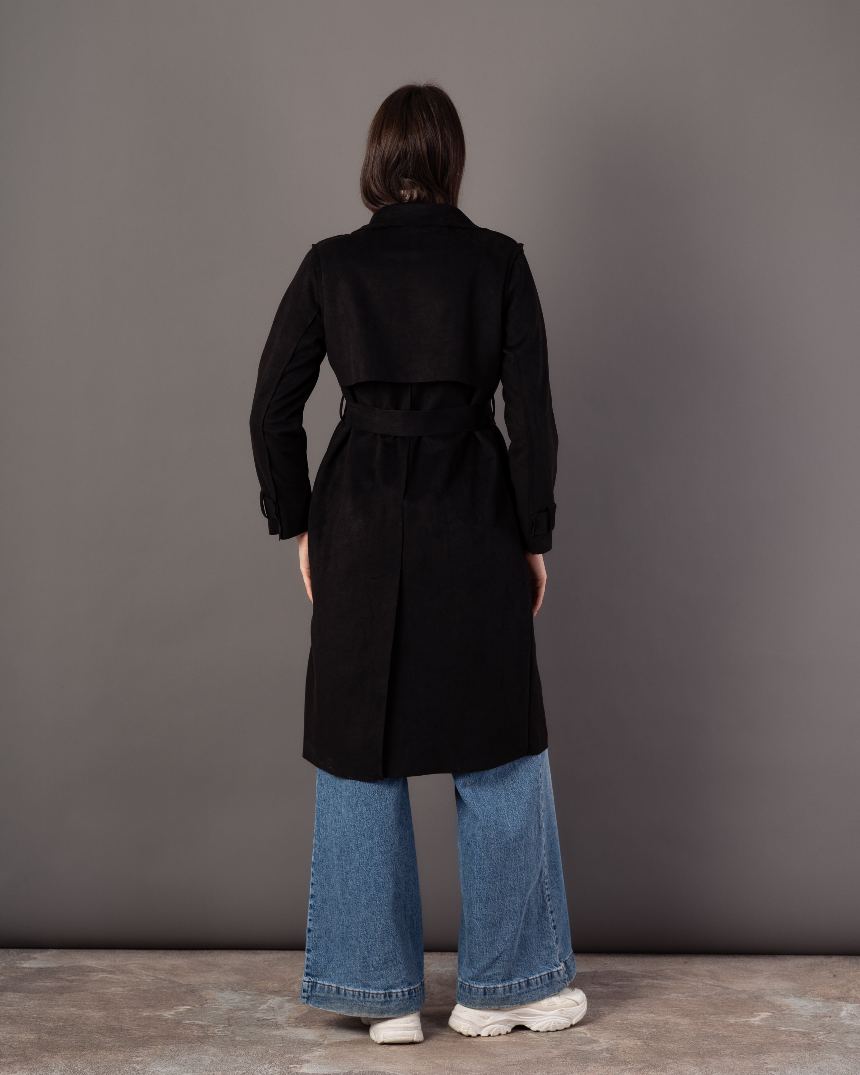 Trench Coat With Belt – (4 Center Buttons)