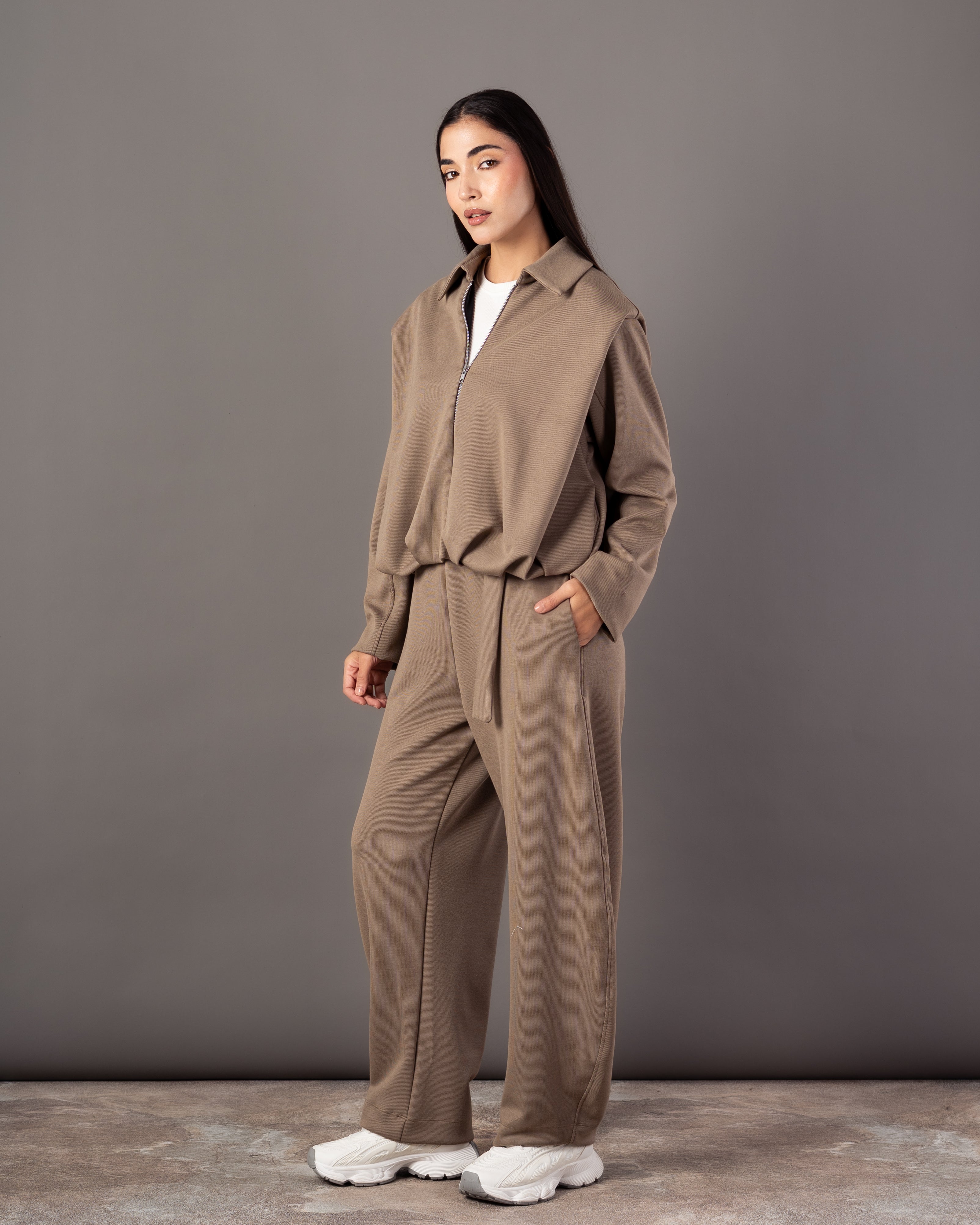 Zipper Sweatshirt – Plain (Collar)