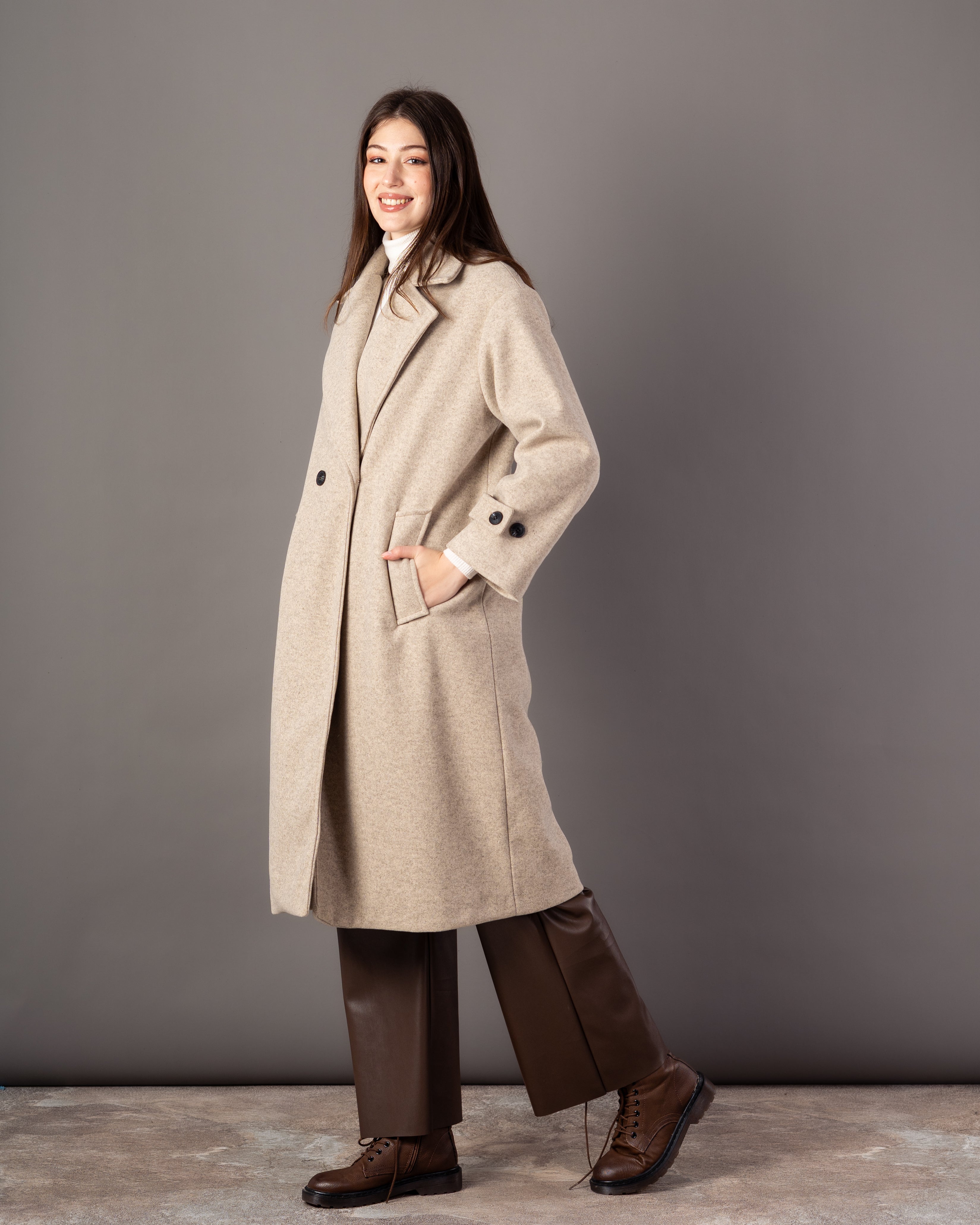 Plain Trench Coat – (2 Buttons)