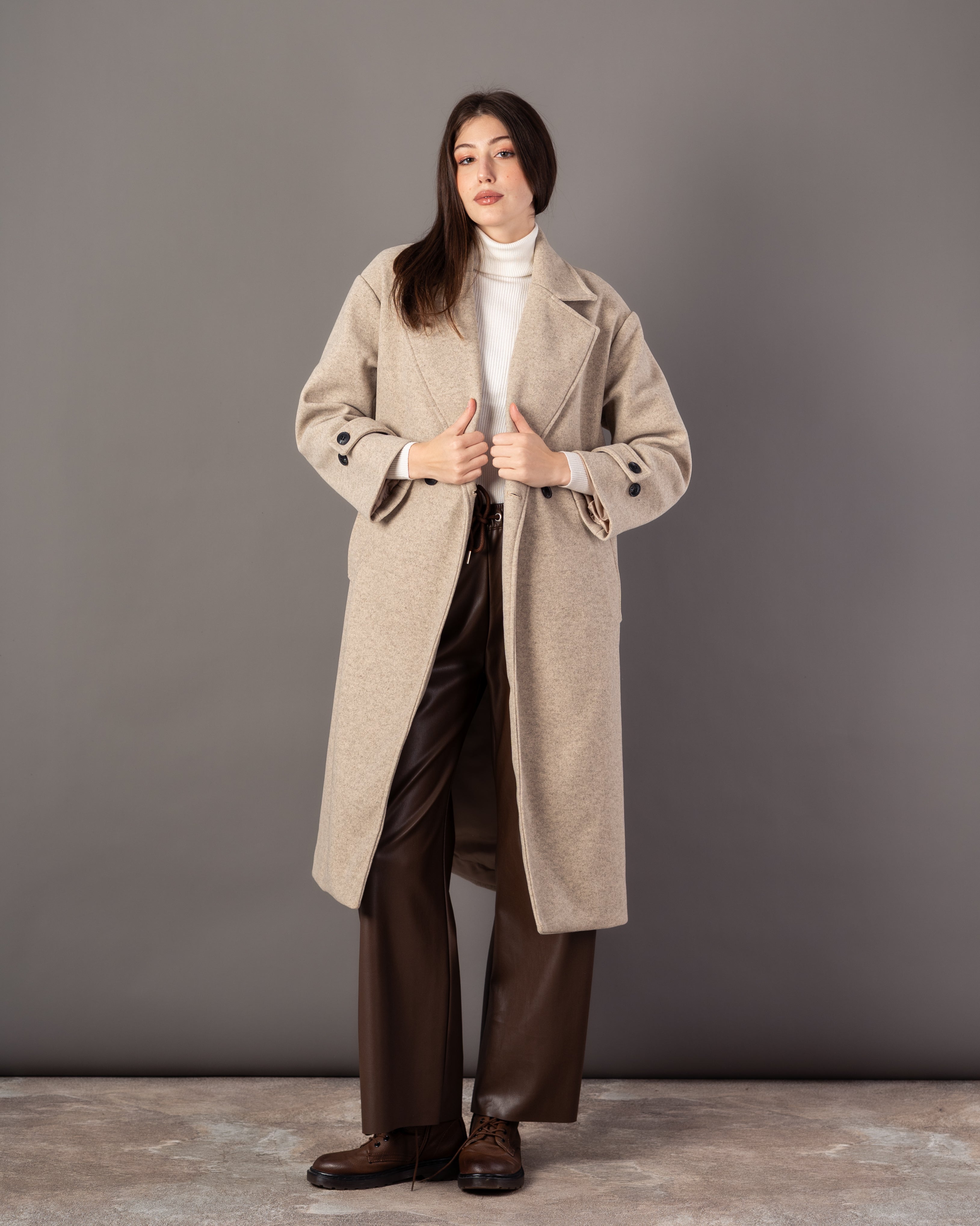 Plain Trench Coat – (2 Buttons)