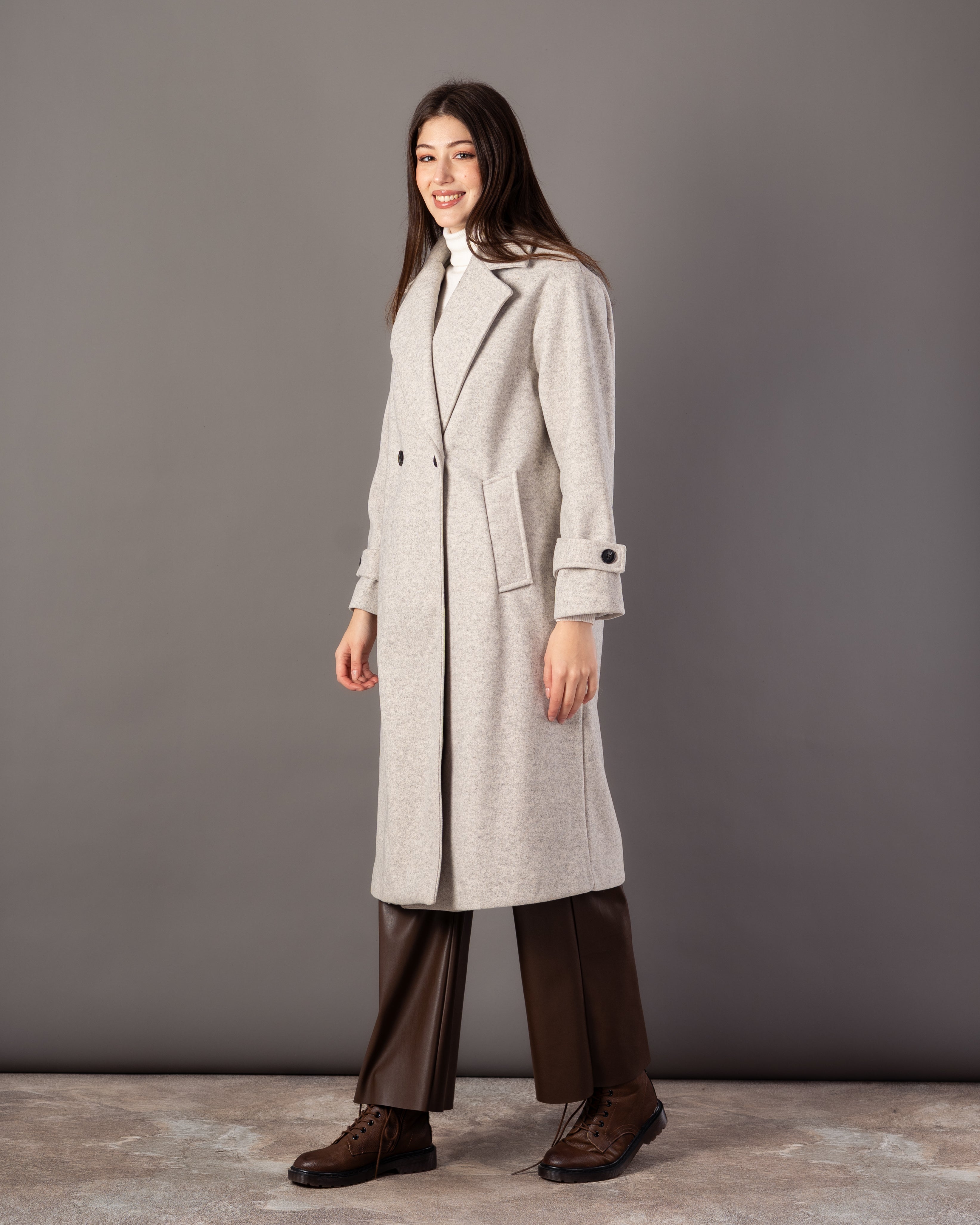 Plain Trench Coat – (2 Buttons)