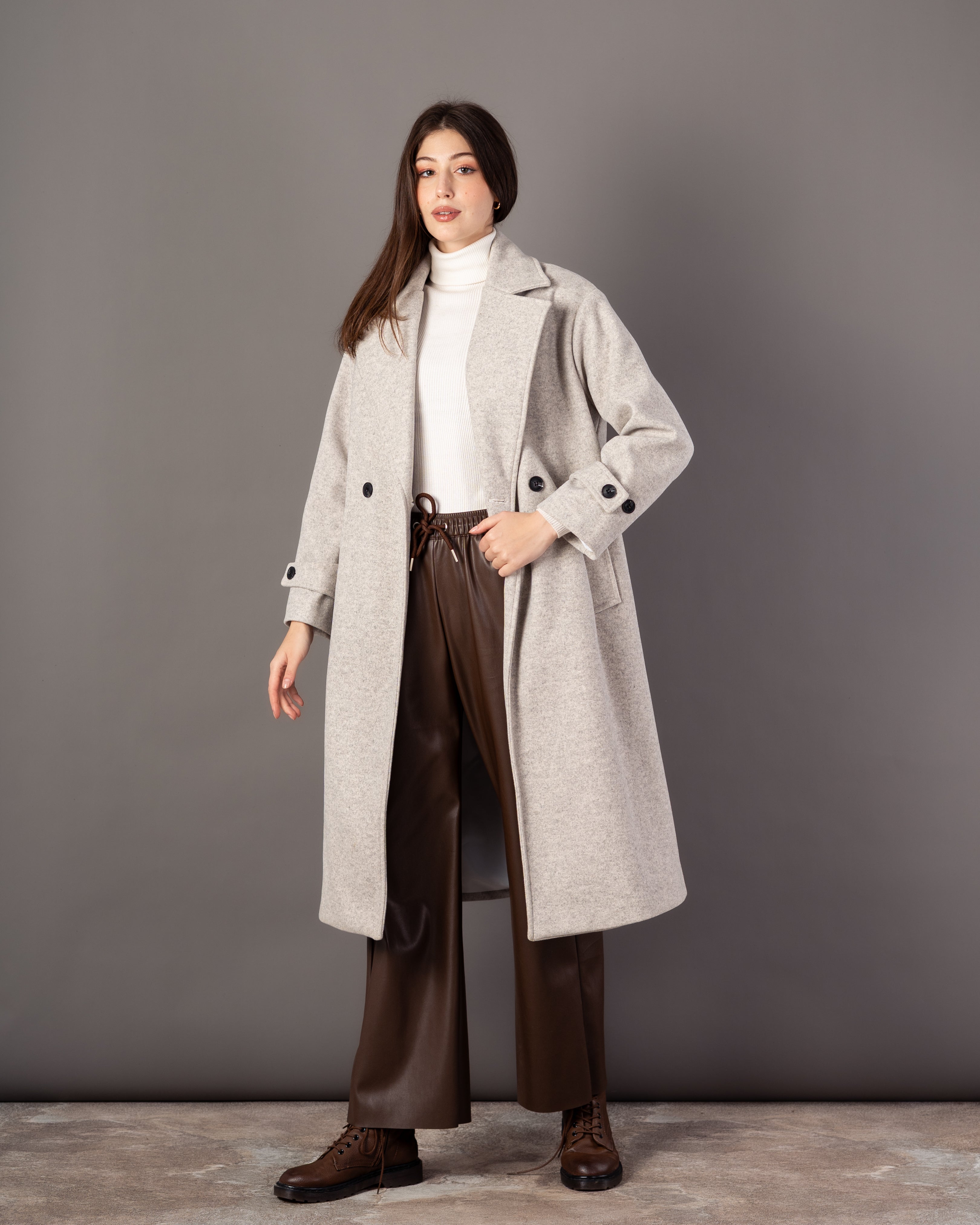 Plain Trench Coat – (2 Buttons)