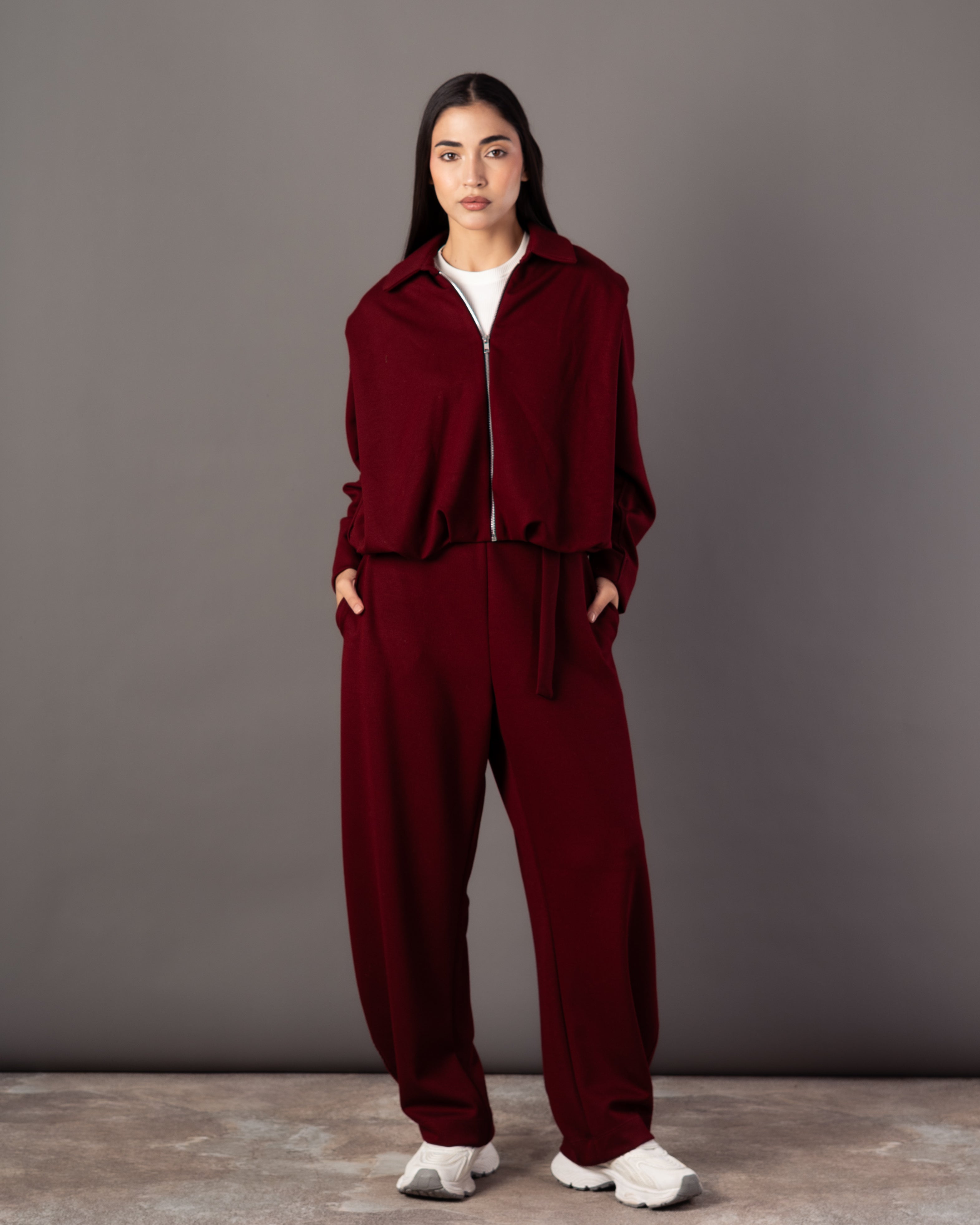 Zipper Sweatshirt – Plain (Collar)