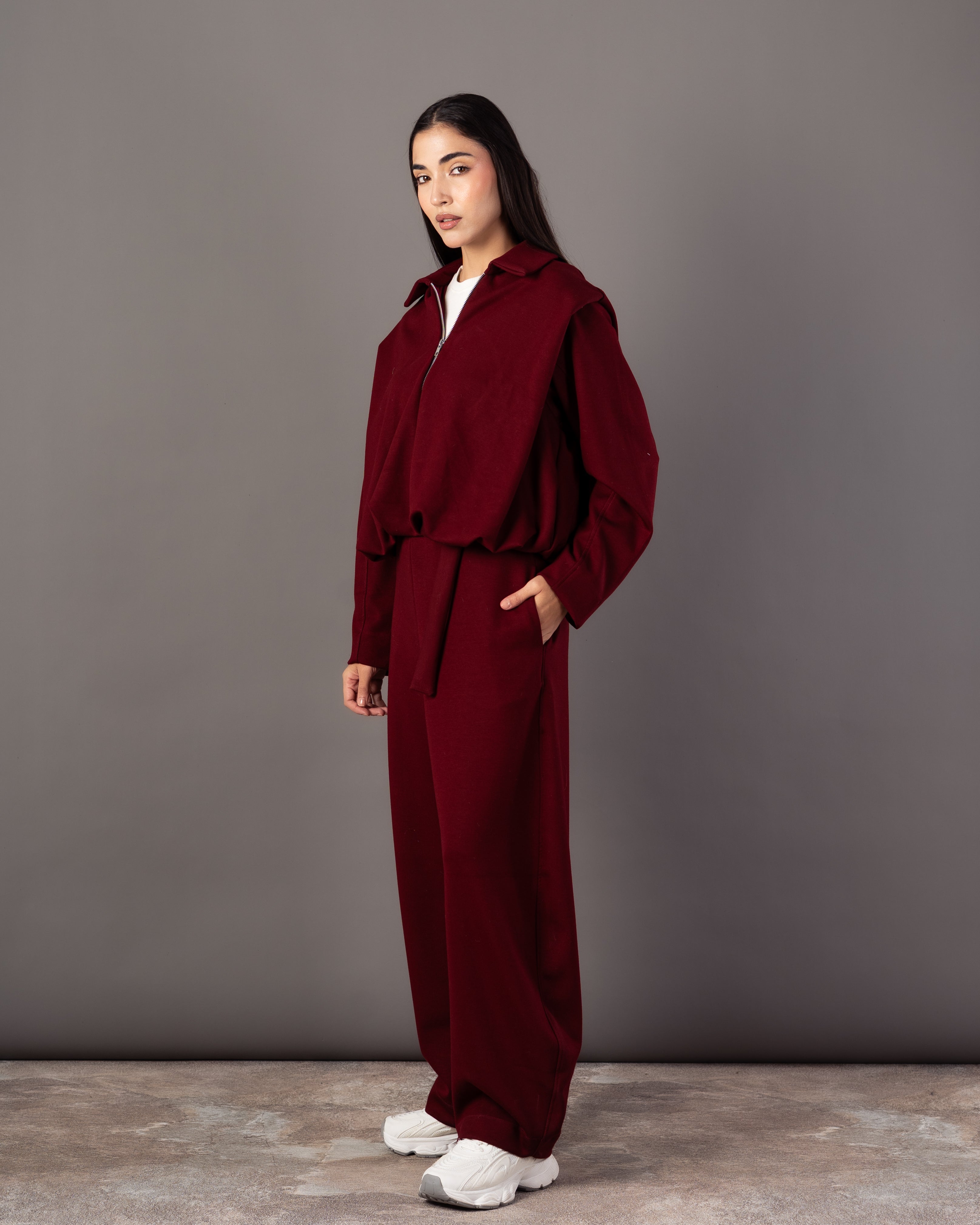 Zipper Sweatshirt – Plain (Collar)