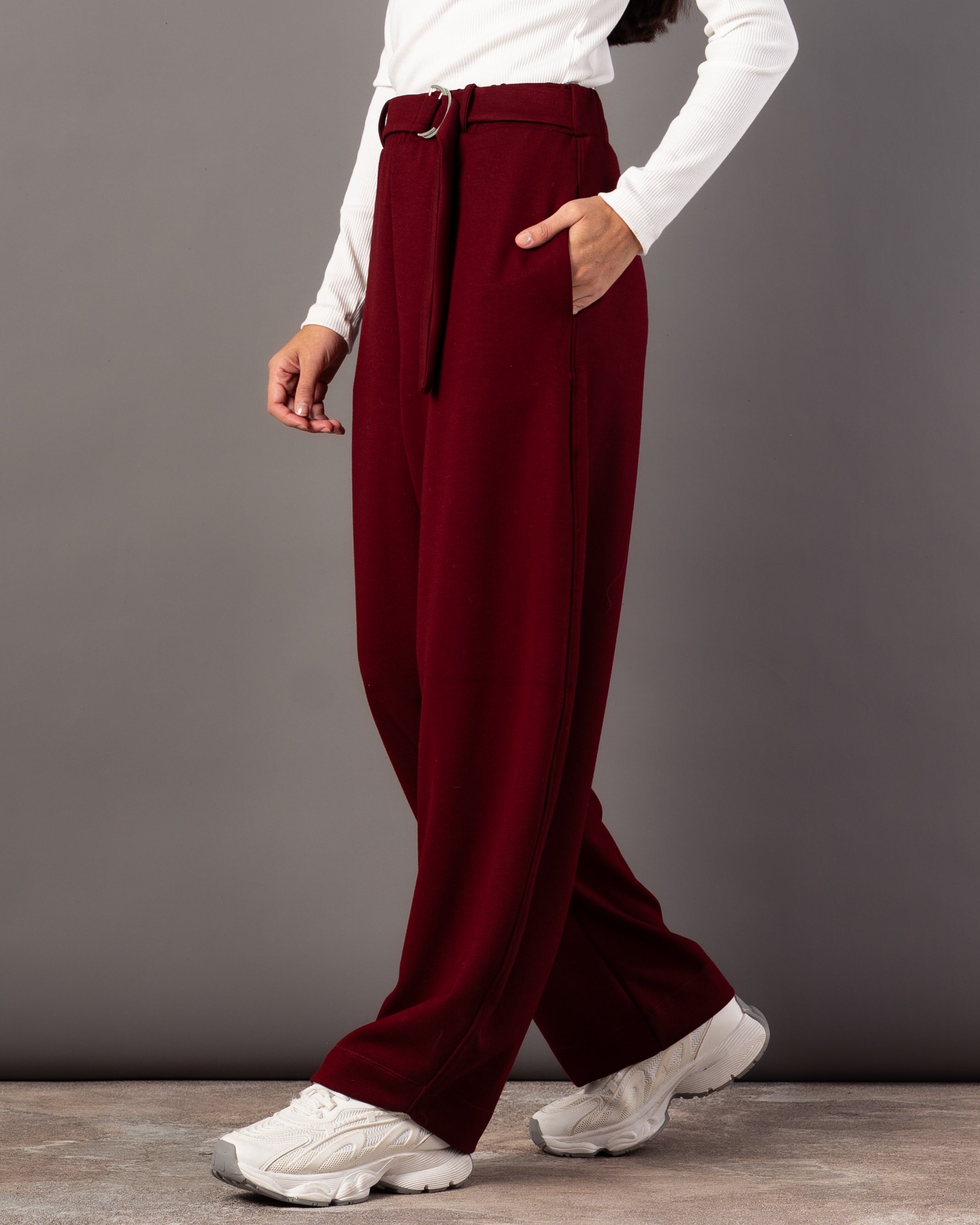 Plain Trouser – With Belt (Smooth Fabric)