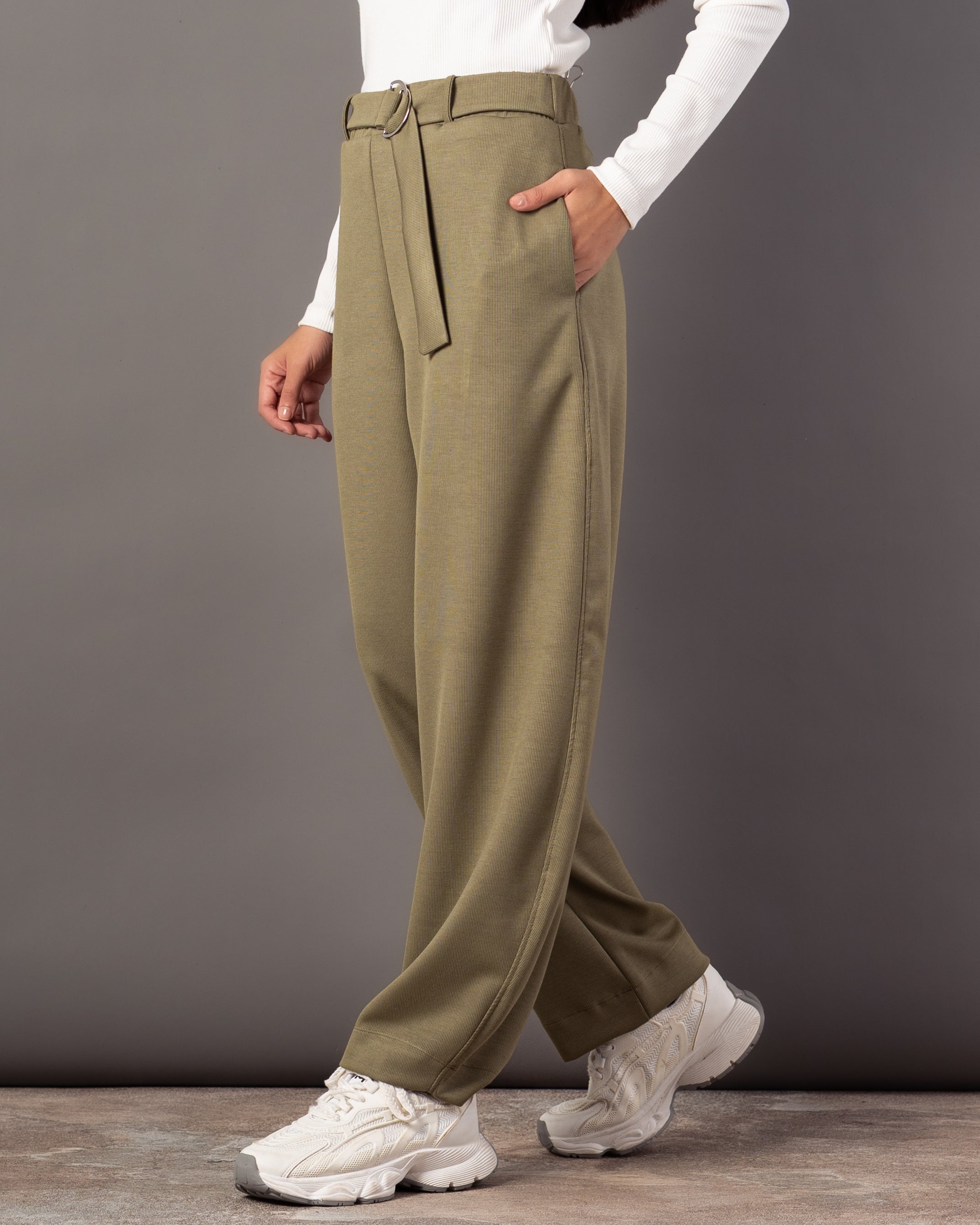 Plain Trouser – With Belt (Smooth Fabric)