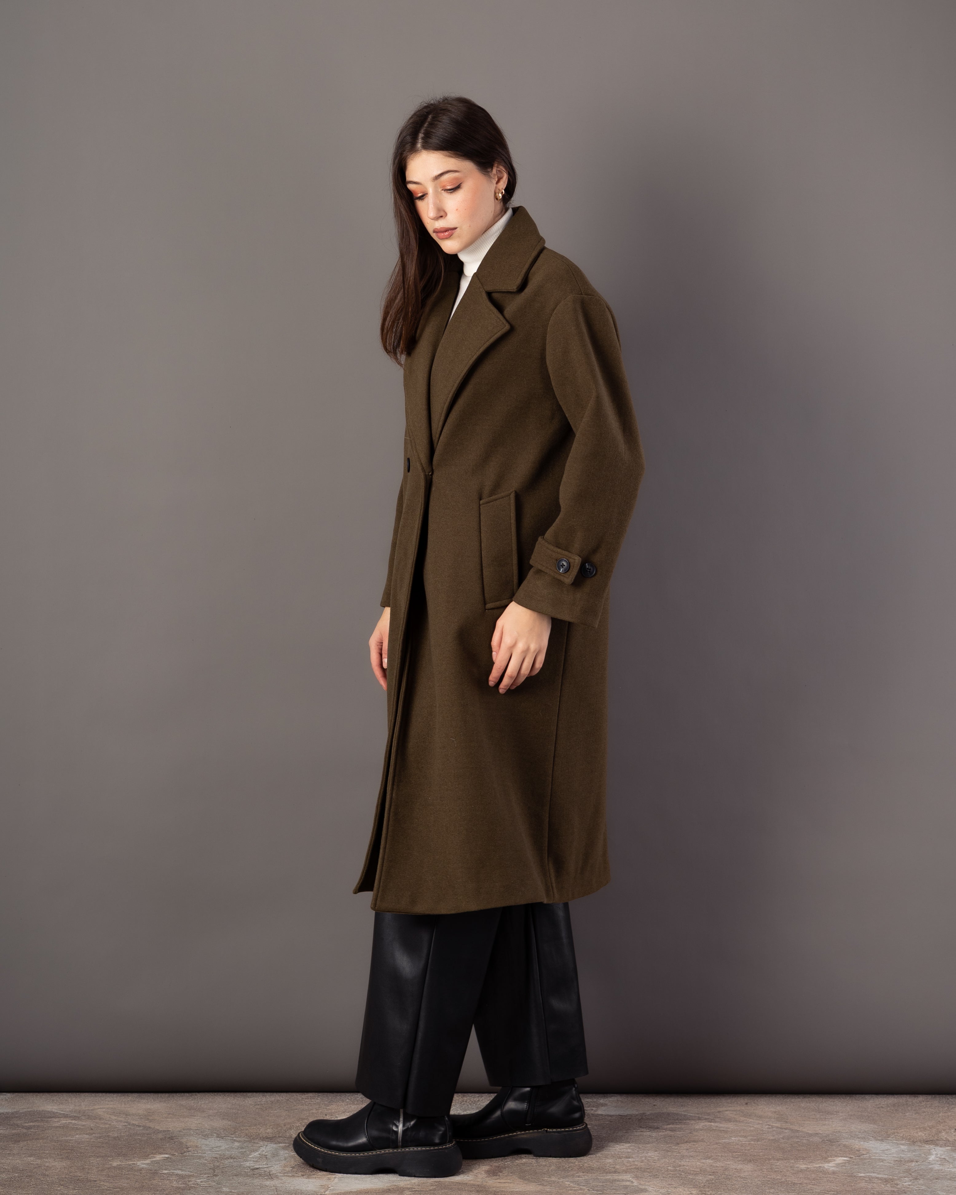 Plain Trench Coat – (2 Buttons)