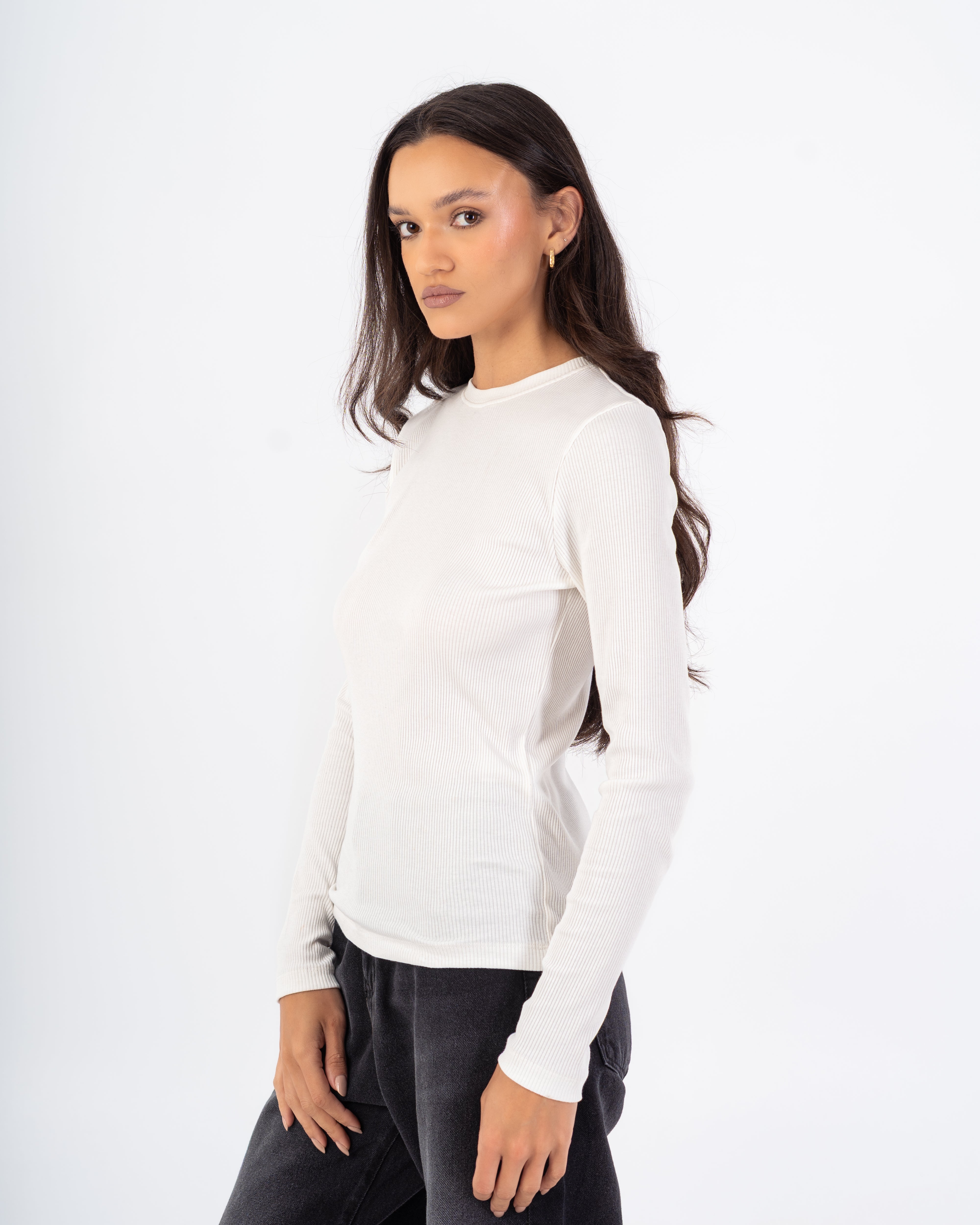 Basic Top – Plain (Light Ribbed Sleeves)