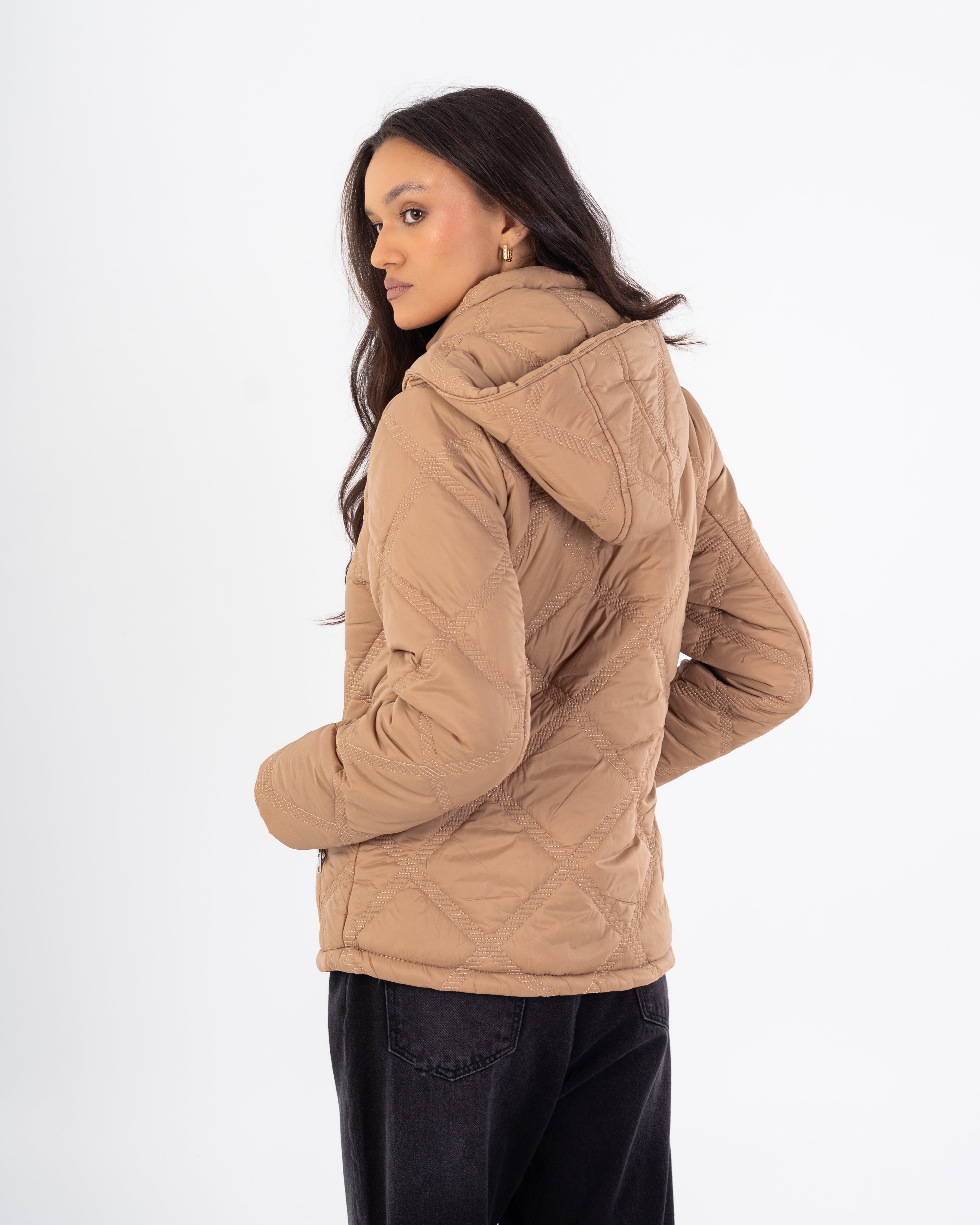 جاكيت مبطن – قصير (بغطاء رأس، وجيب بسحاب)