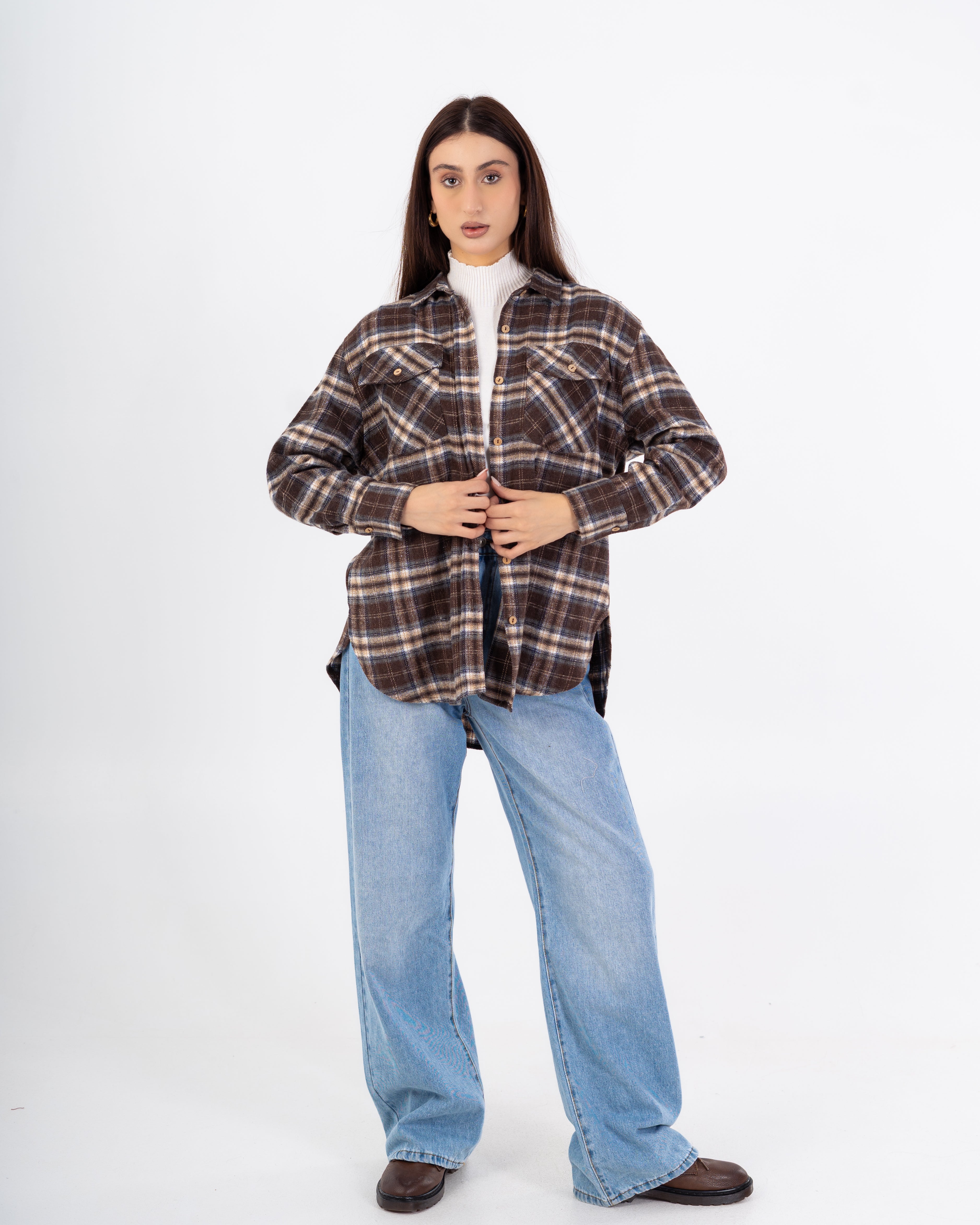 قميص منقوش – جيوب (مربعات منقوشة)