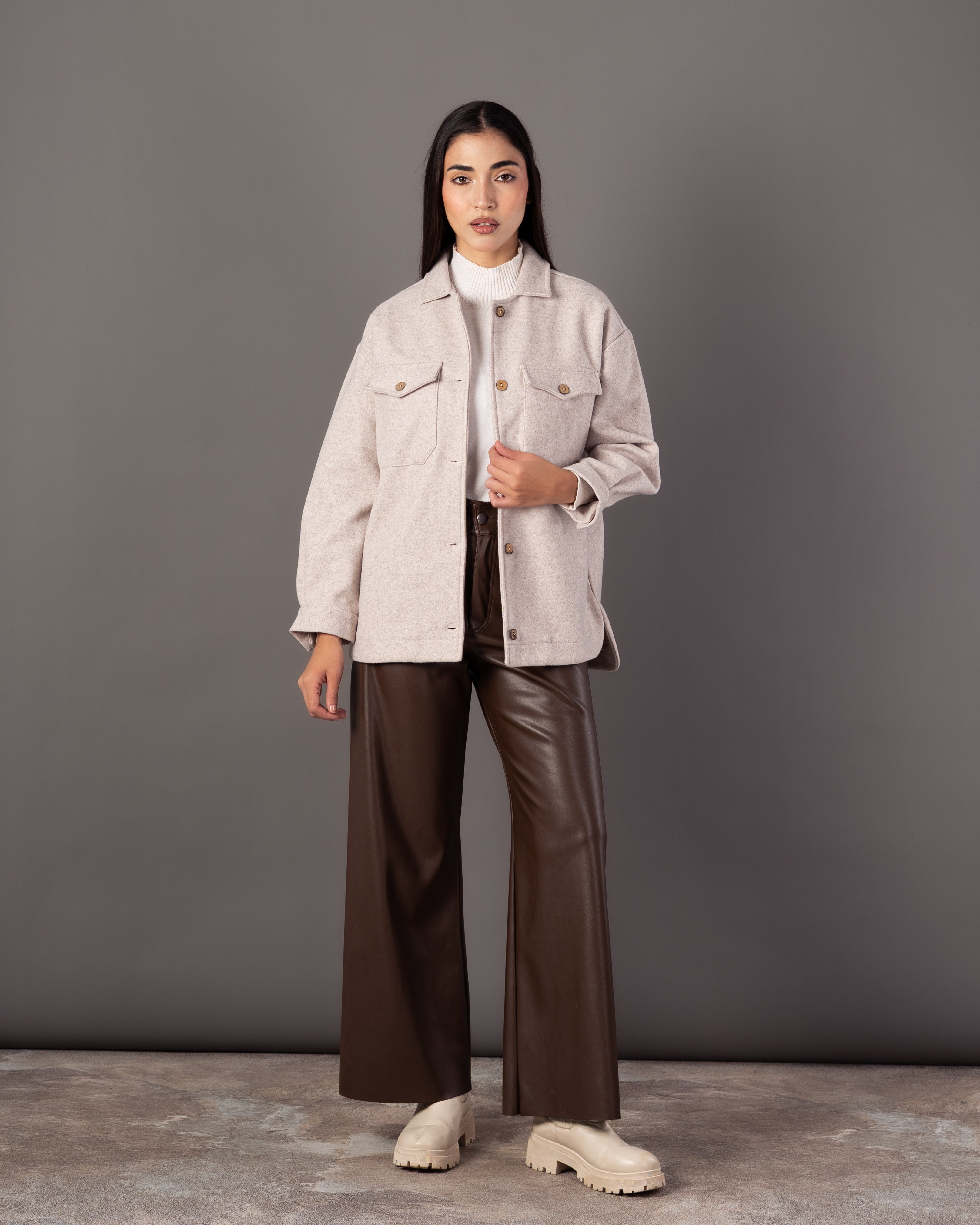 Wool Jacket – Plain (Small - Wooden Buttons)