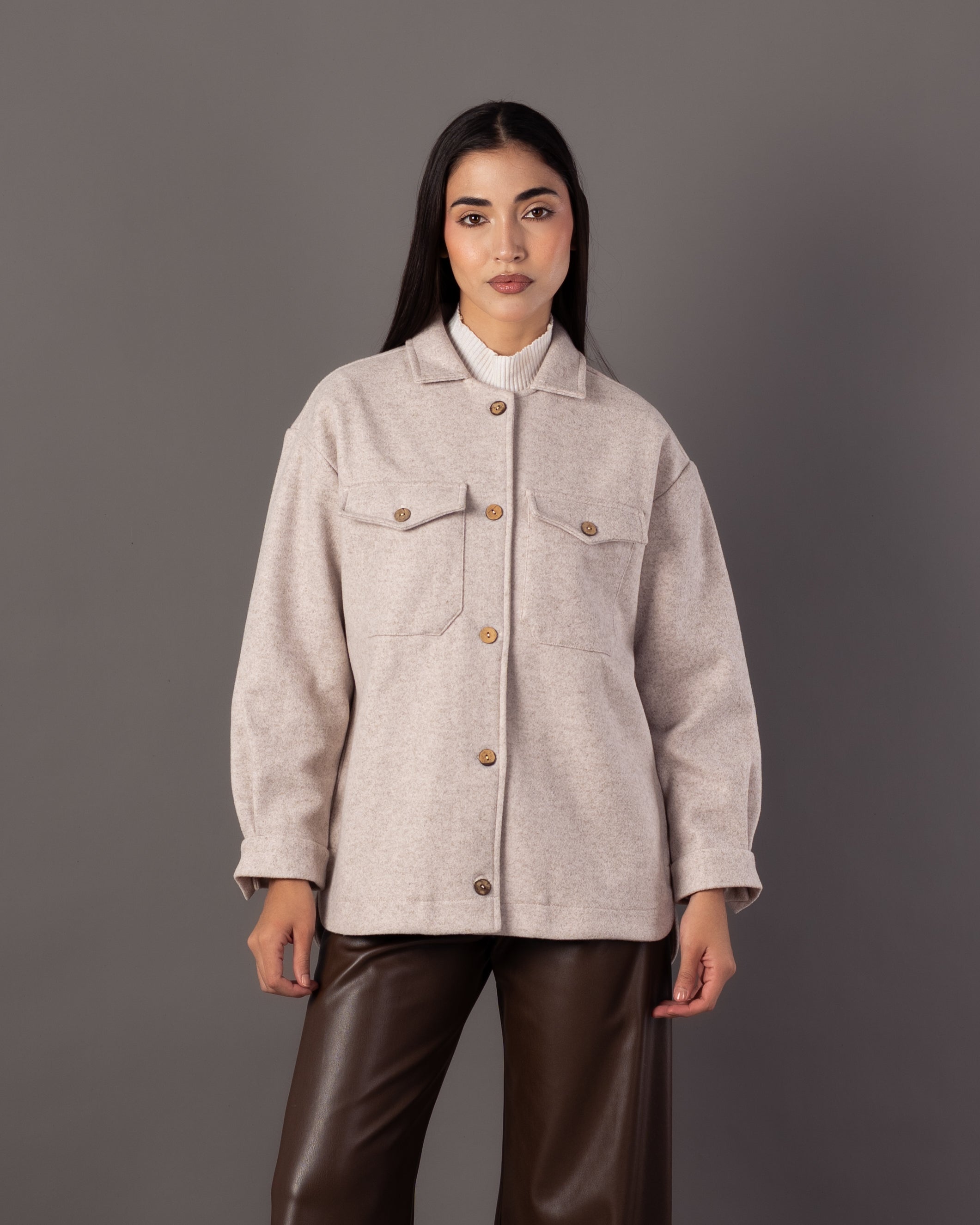 Wool Jacket – Plain (Small - Wooden Buttons)