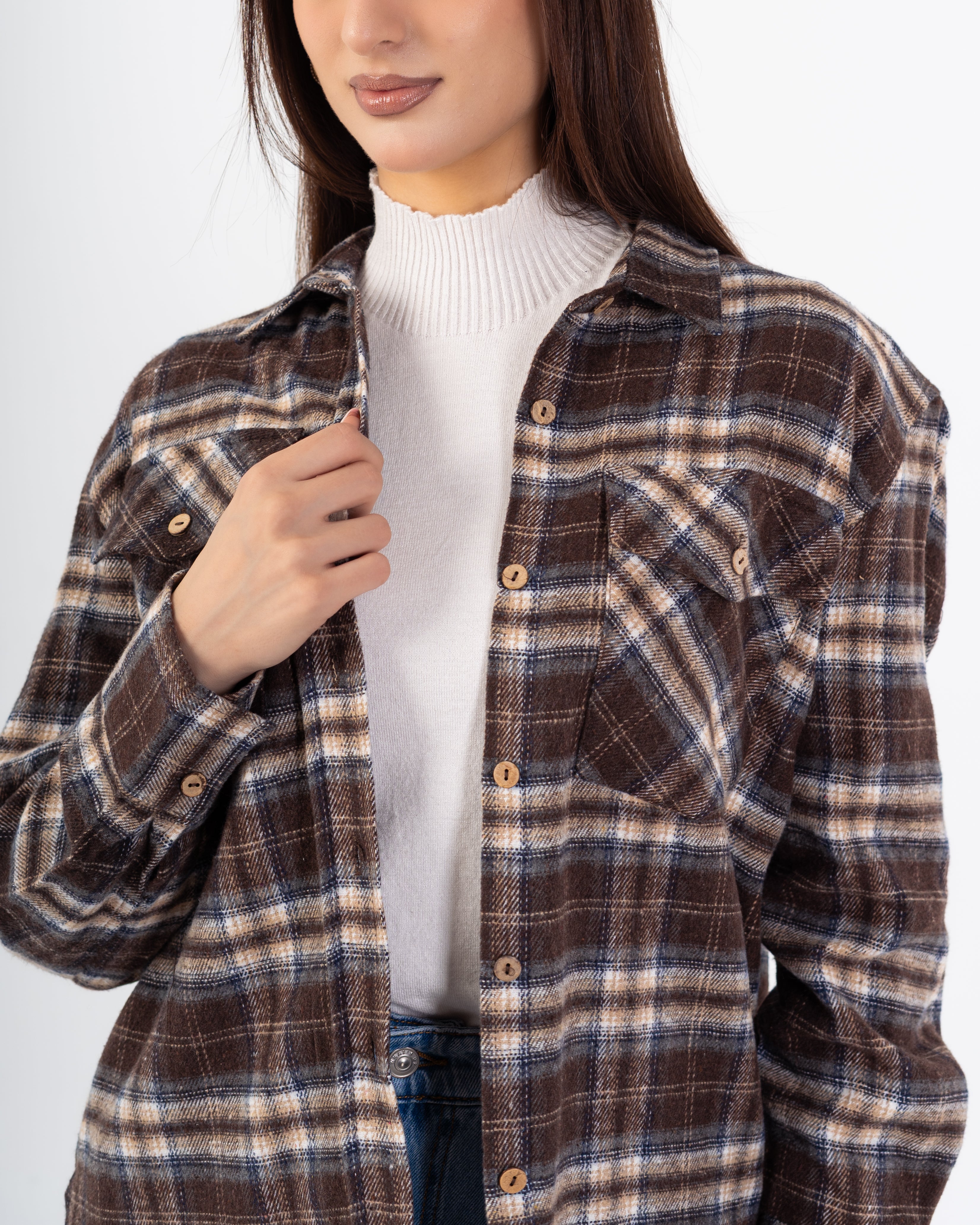 قميص منقوش – جيوب (مربعات منقوشة)