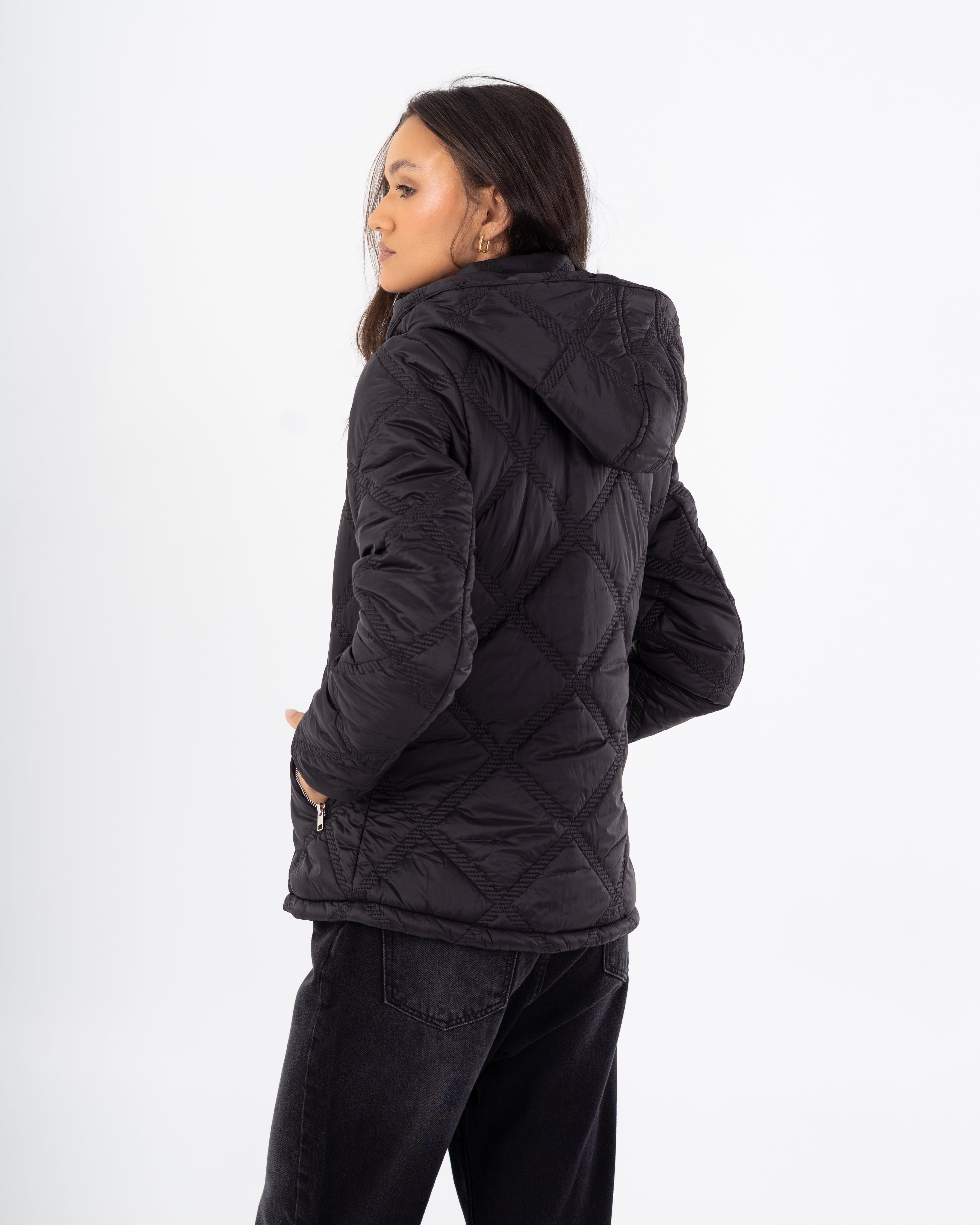 جاكيت مبطن – قصير (بغطاء رأس، وجيب بسحاب)