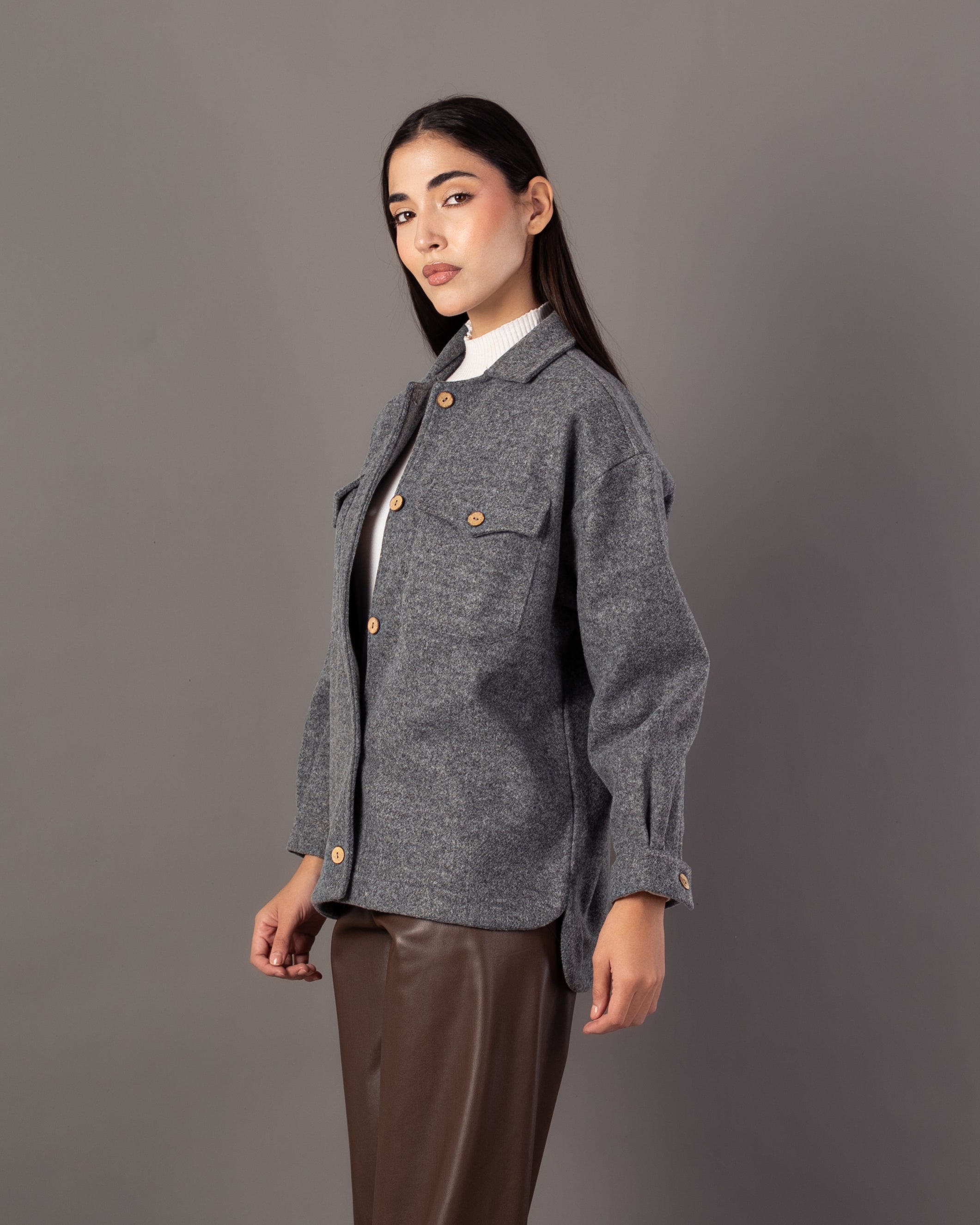Wool Jacket – Plain (Small - Wooden Buttons)