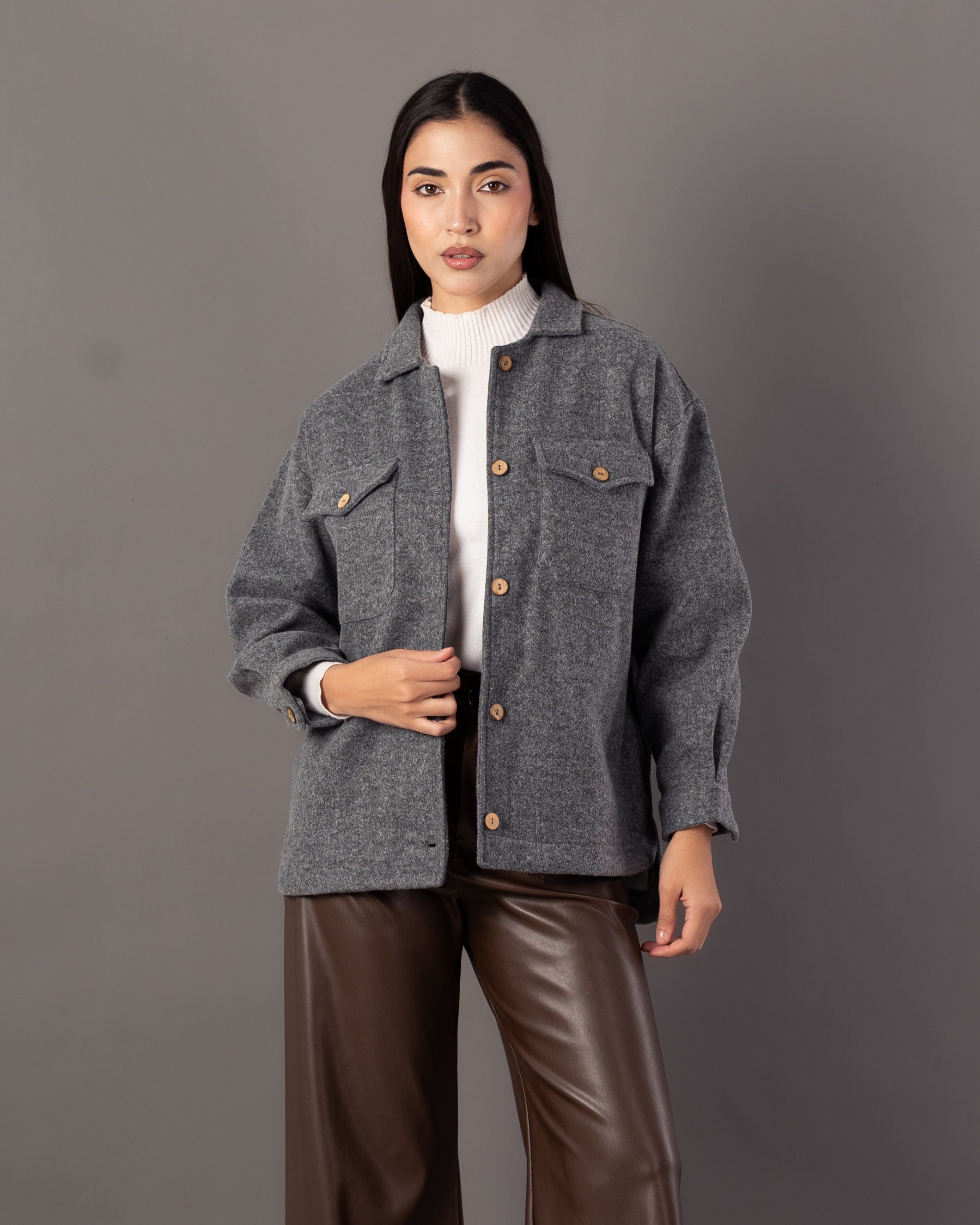 Wool Jacket – Plain (Small - Wooden Buttons)