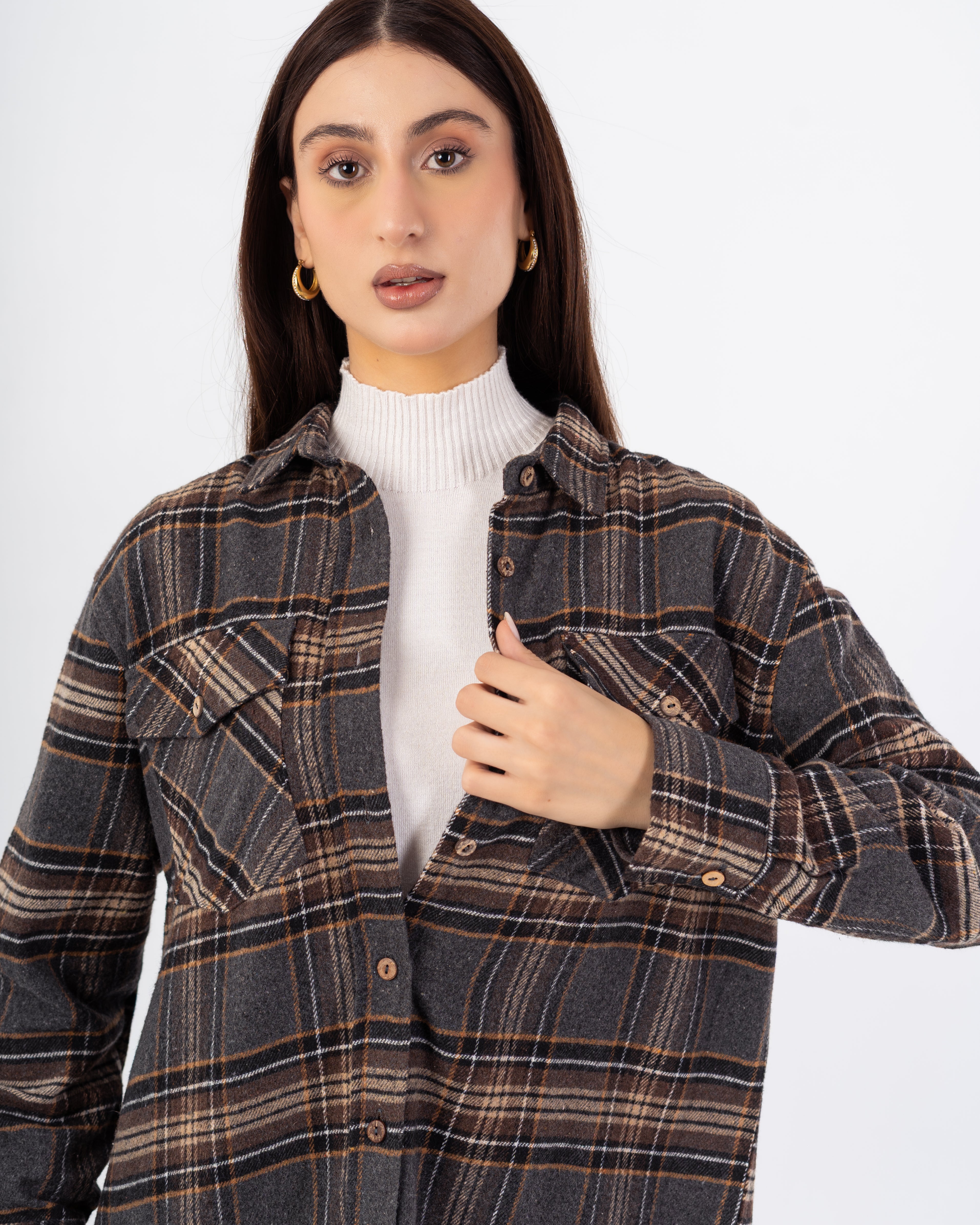 قميص منقوش – جيوب (مربعات منقوشة)