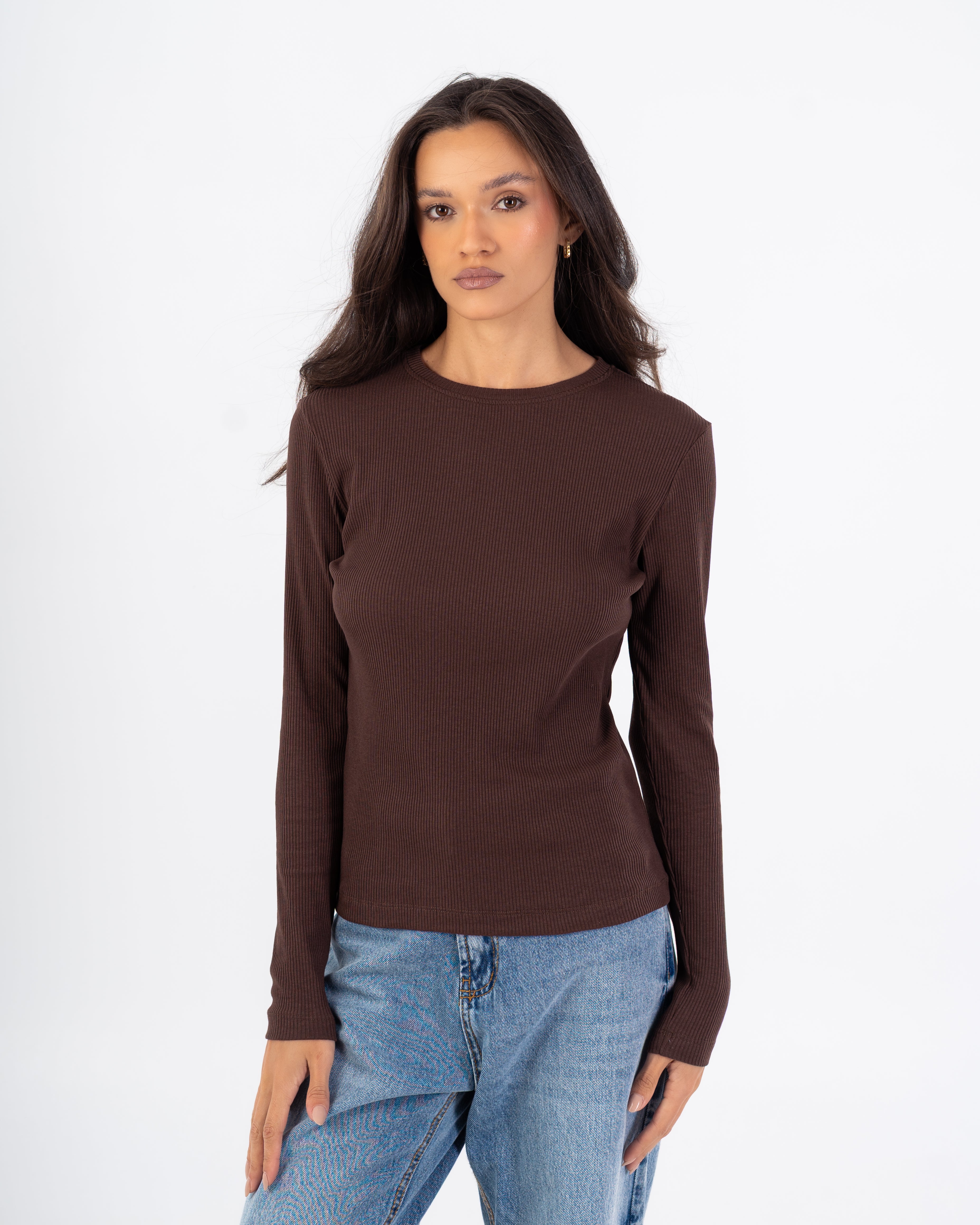 Basic Top – Plain (Light Ribbed Sleeves)
