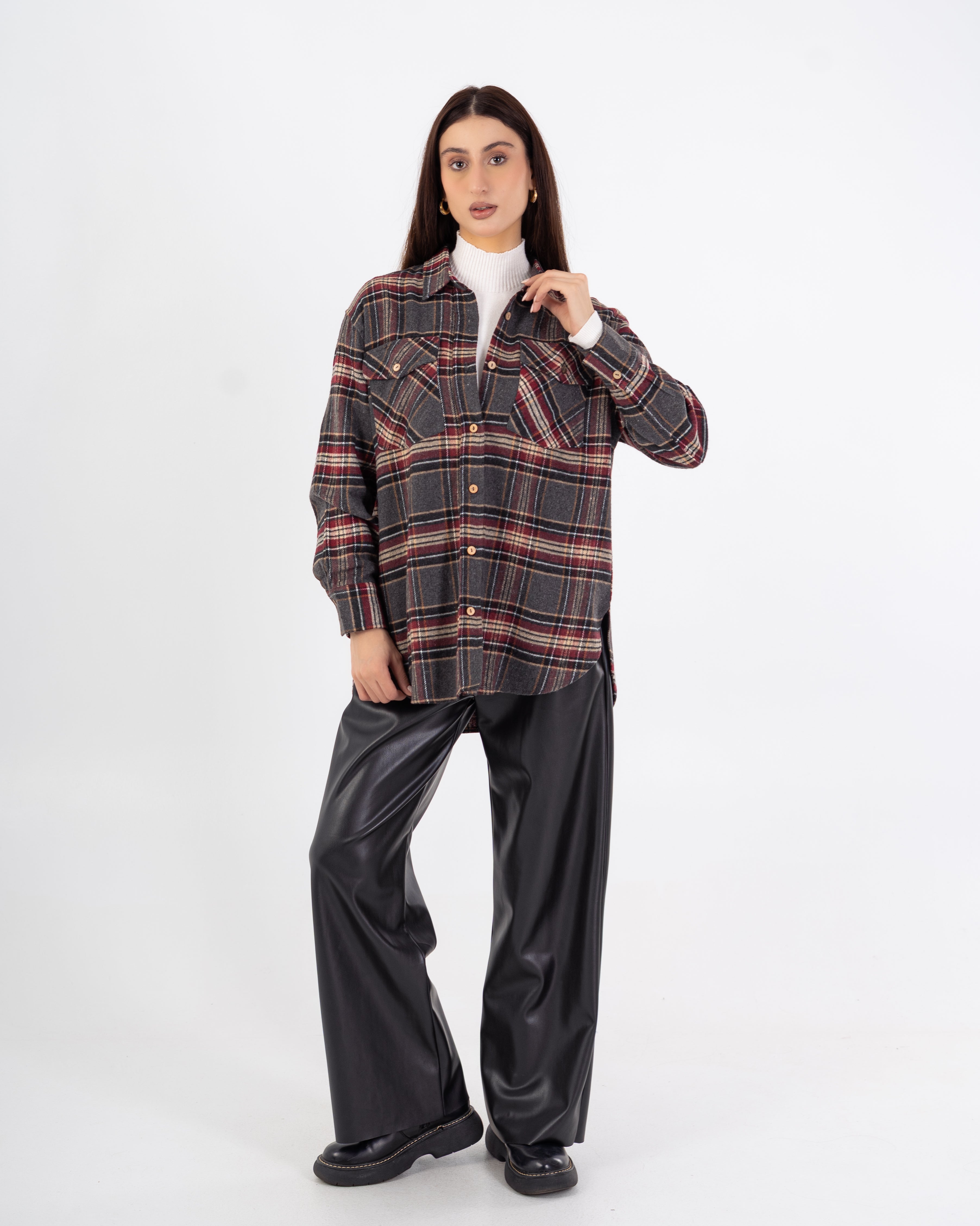 قميص منقوش – جيوب (مربعات منقوشة)