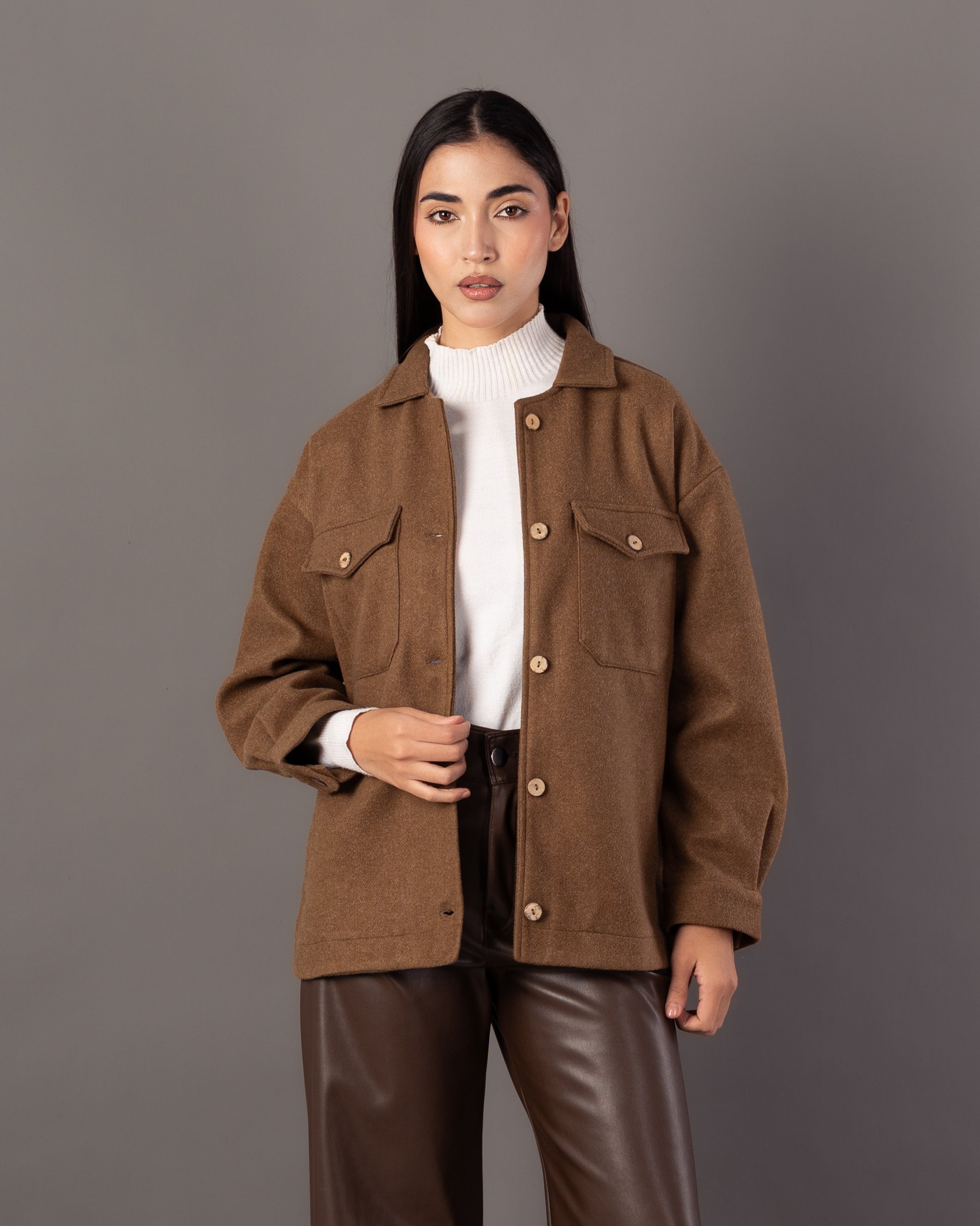 Wool Jacket – Plain (Small - Wooden Buttons)