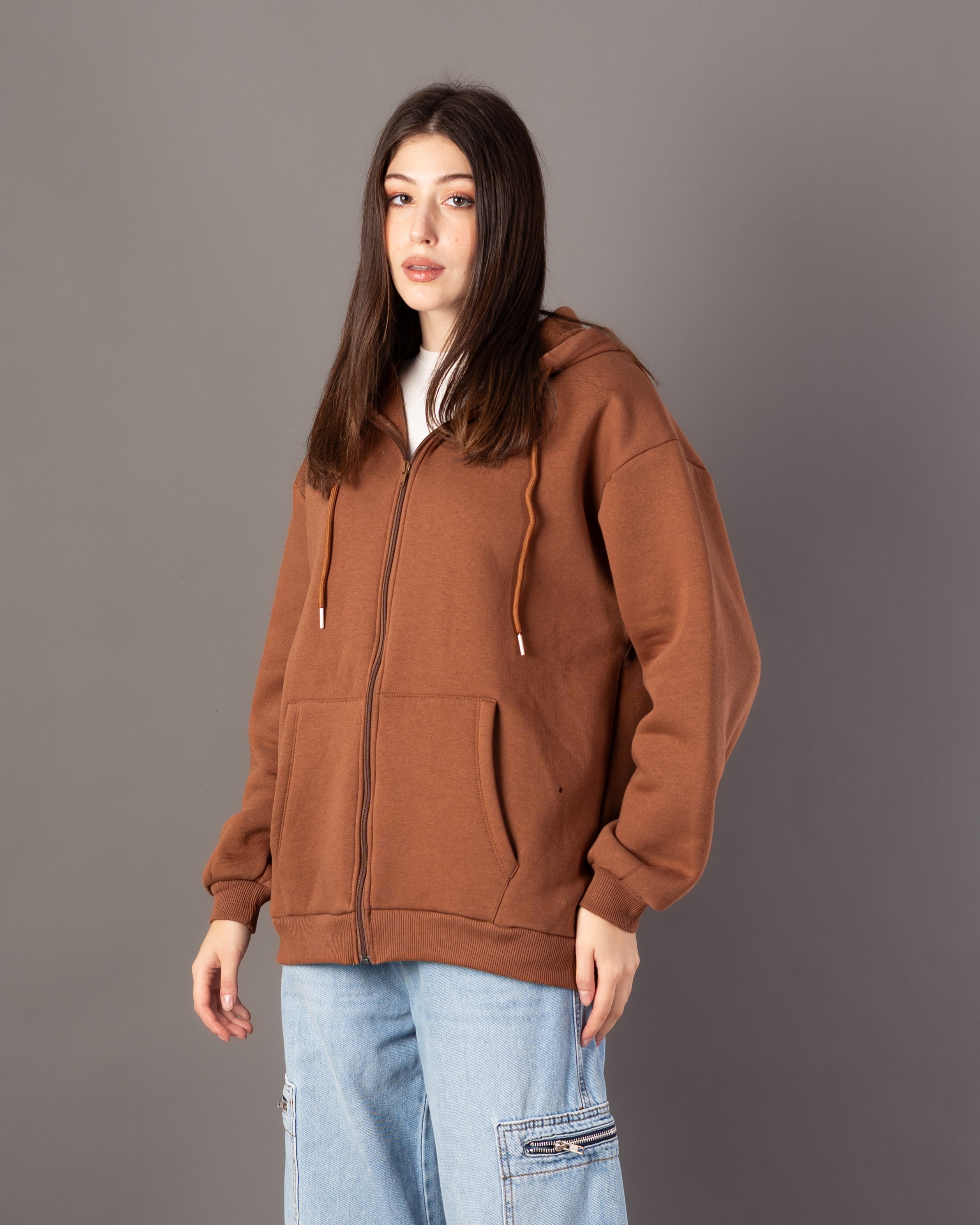 Plain Sweatshirt – Zipper