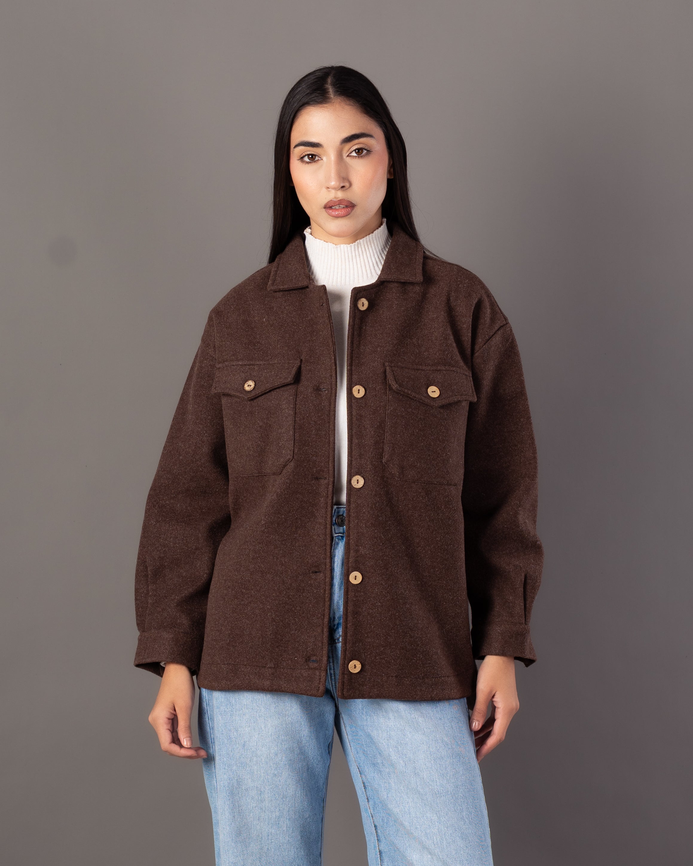 Wool Jacket – Plain (Small - Wooden Buttons)