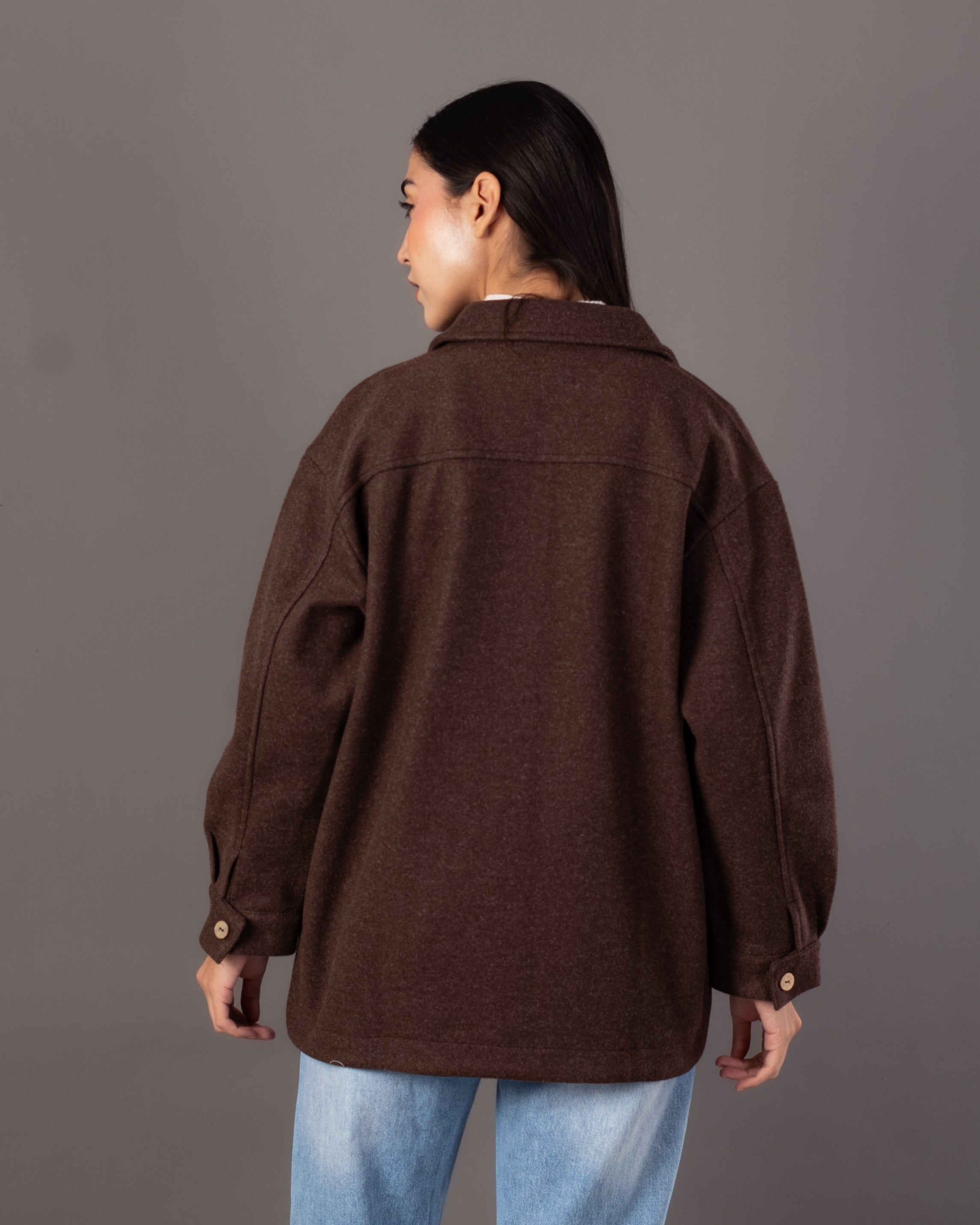 Wool Jacket – Plain (Small - Wooden Buttons)